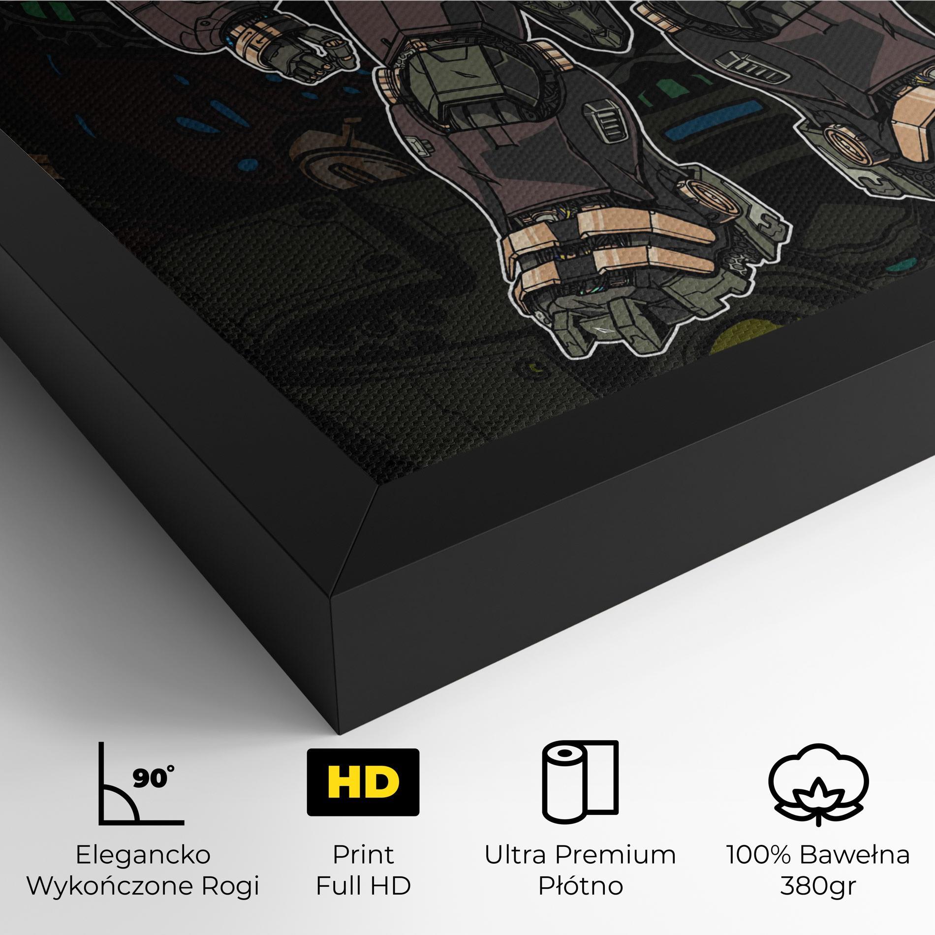 Obraz na Płótnie Brown Grey Robot mockup 4