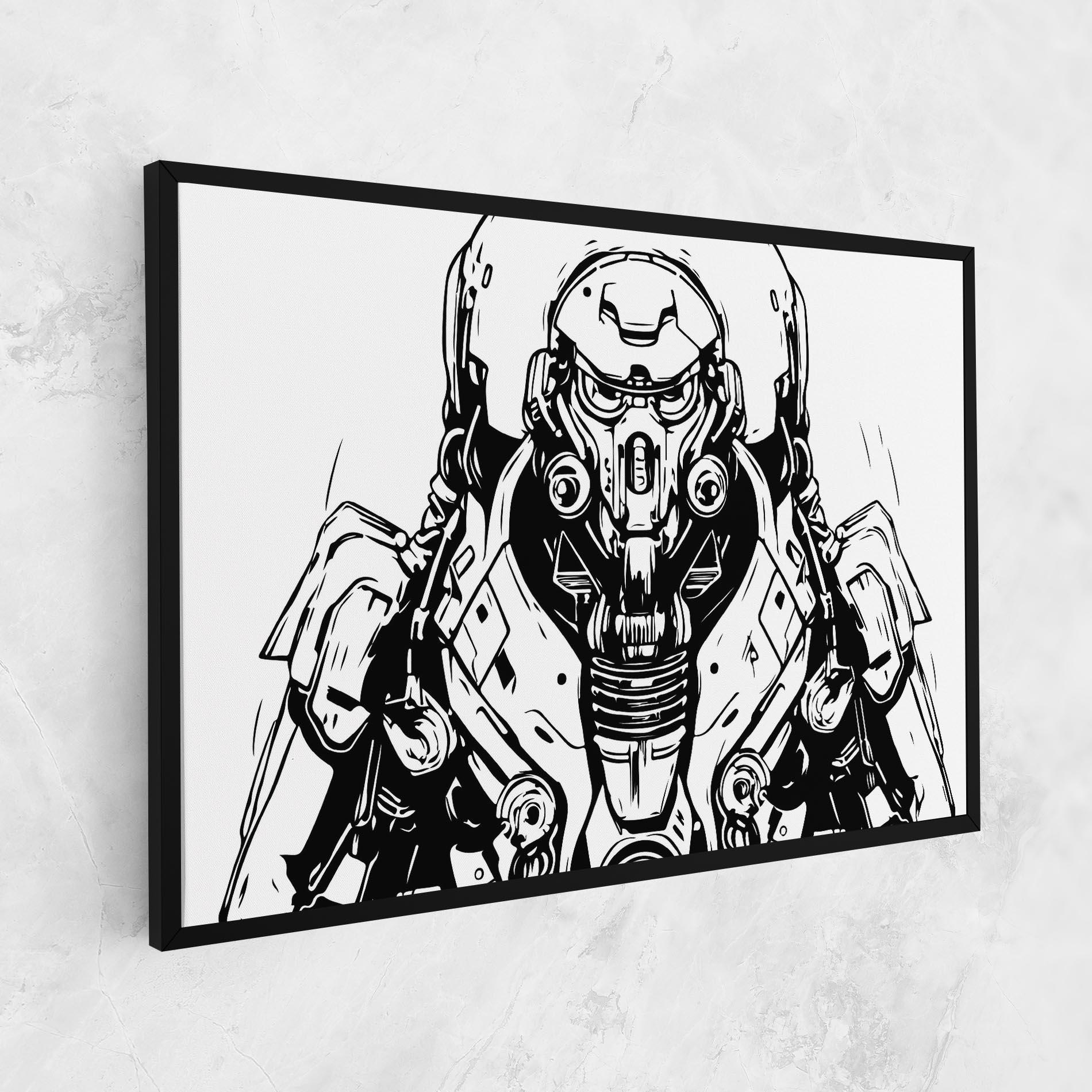 Obraz na Płótnie Military Robot mockup 1