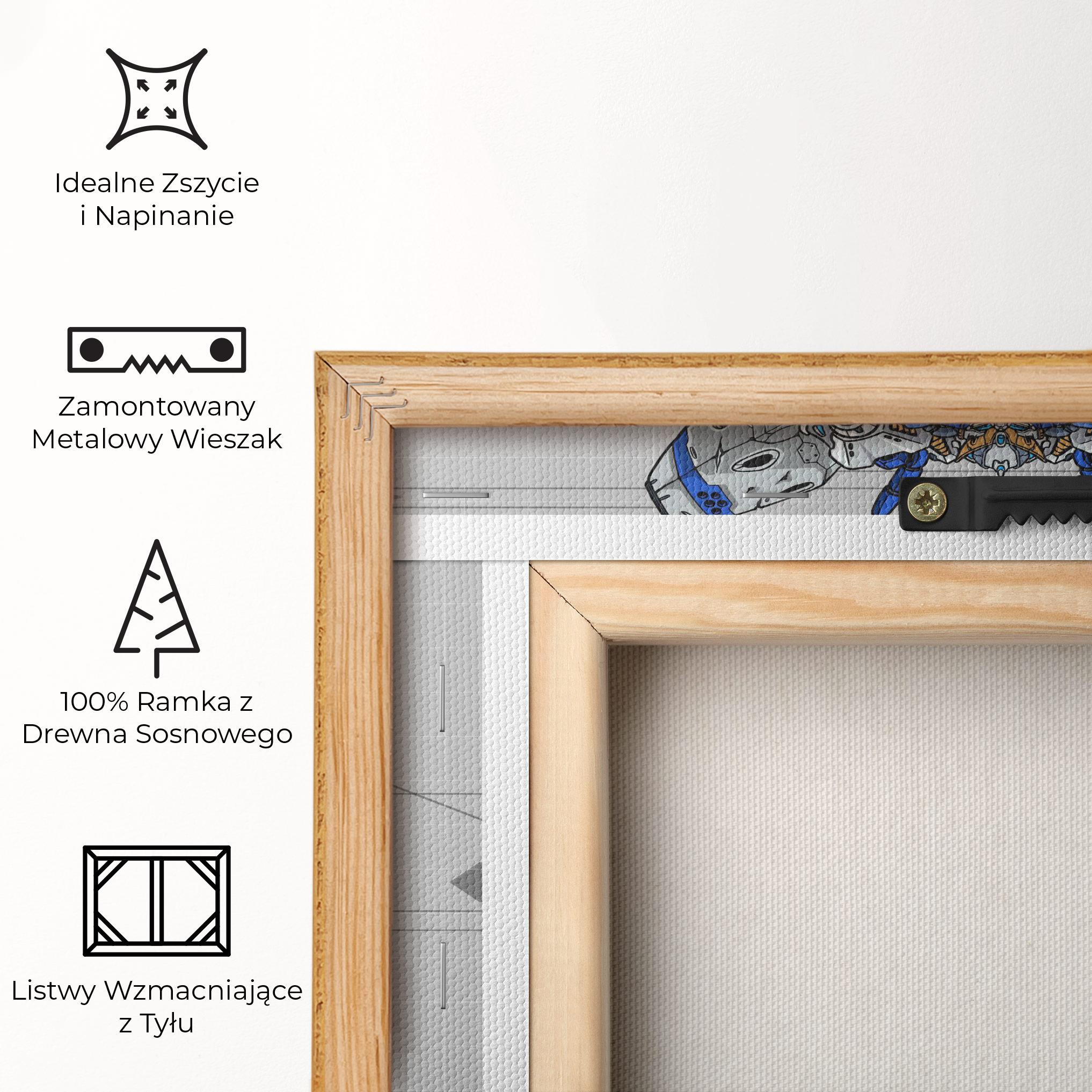 Obraz na Płótnie Blue Yellow Robot mockup 5