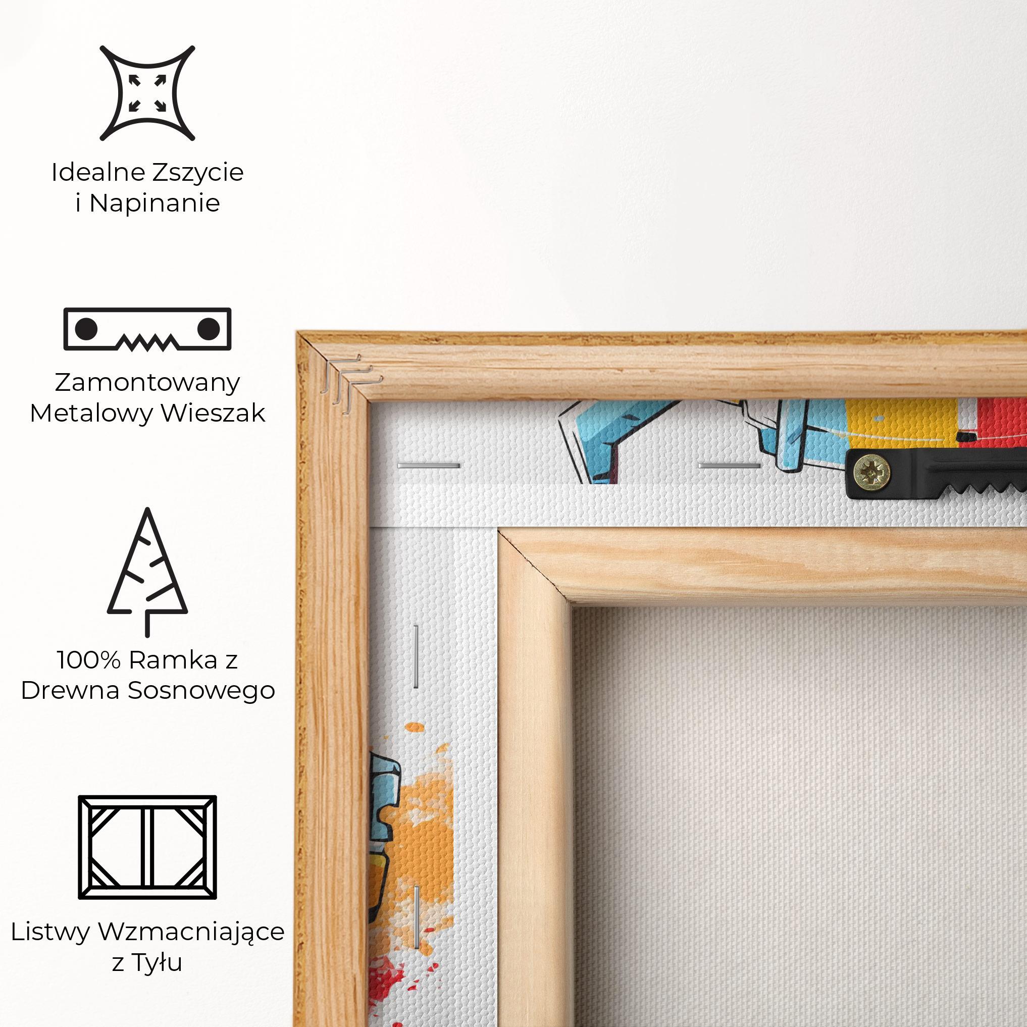 Obraz na Płótnie Colorful Robot mockup 5