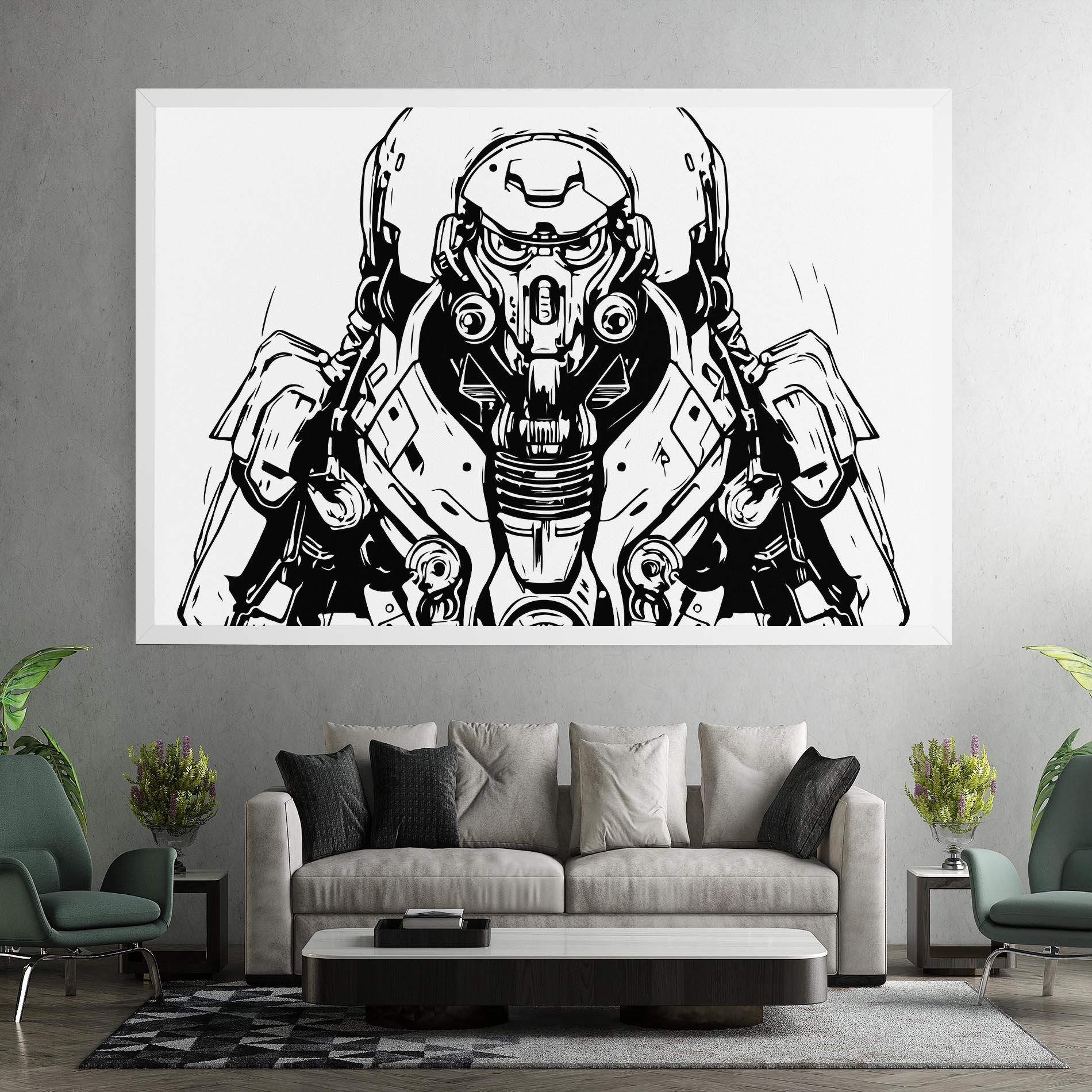 Obraz na Płótnie Military Robot mockup 7