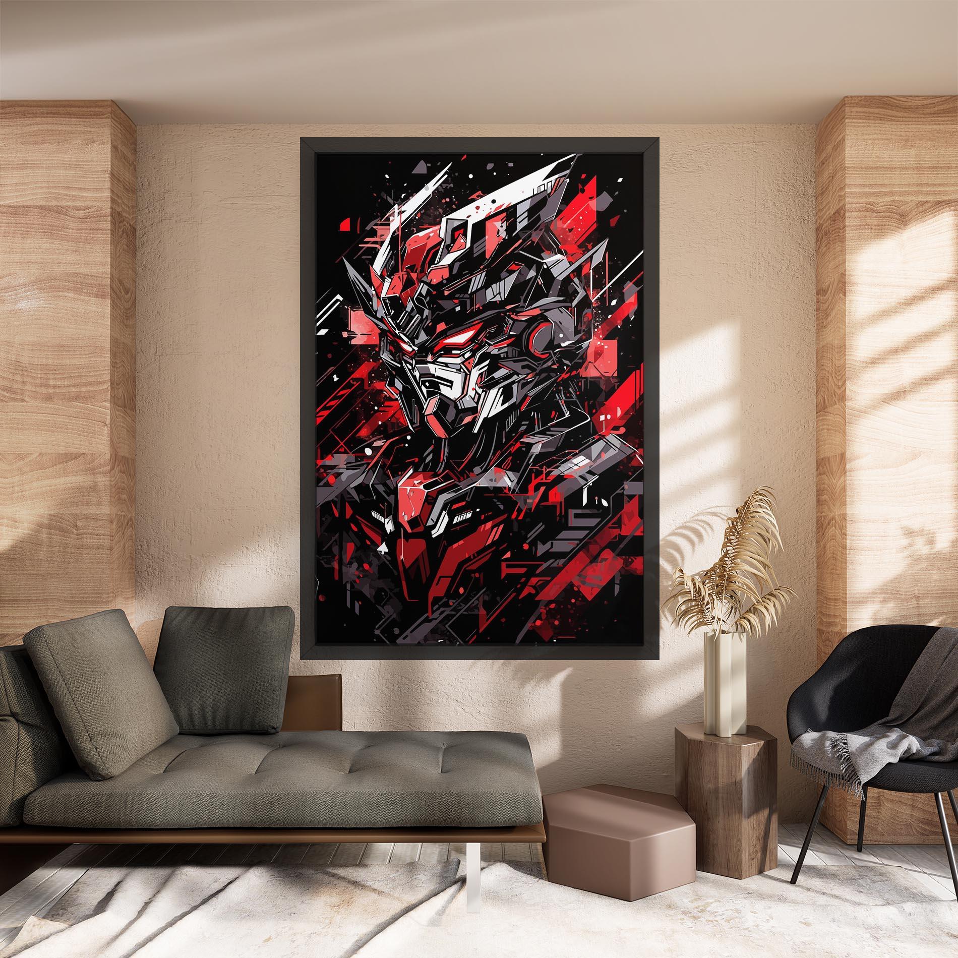 Obraz na Płótnie Red Grey Robot mockup 8