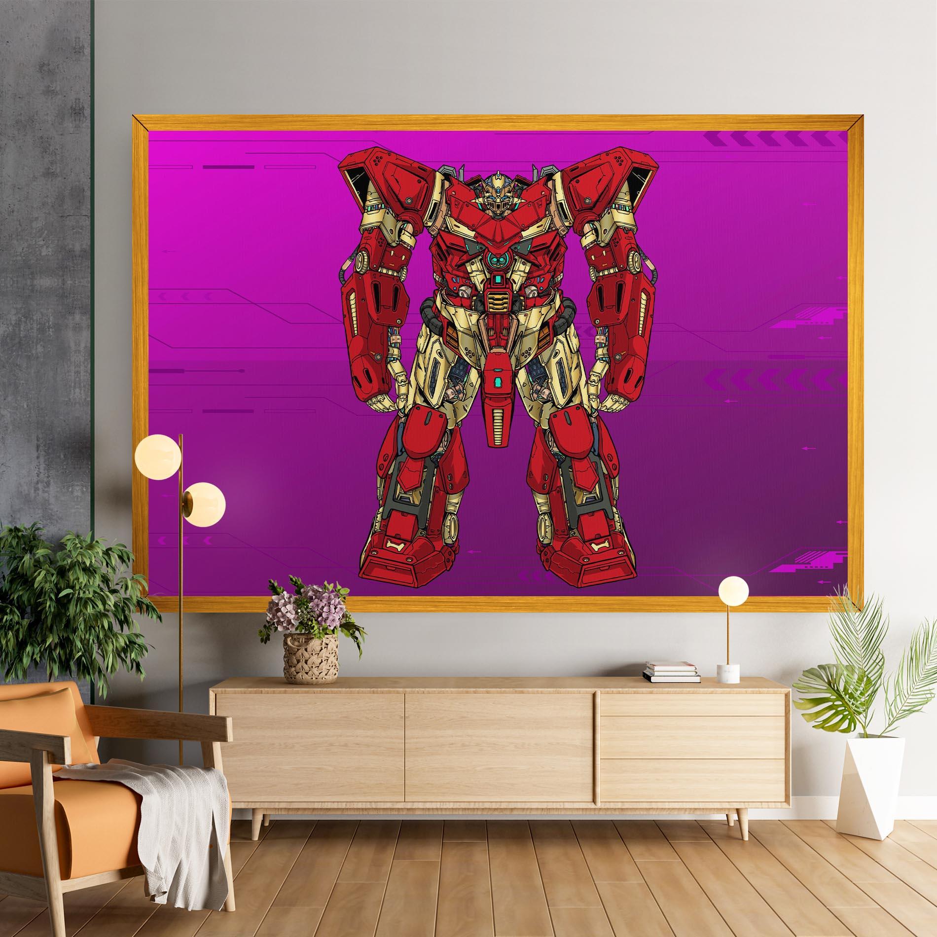 Obraz na Płótnie Red Cream Robot mockup 9