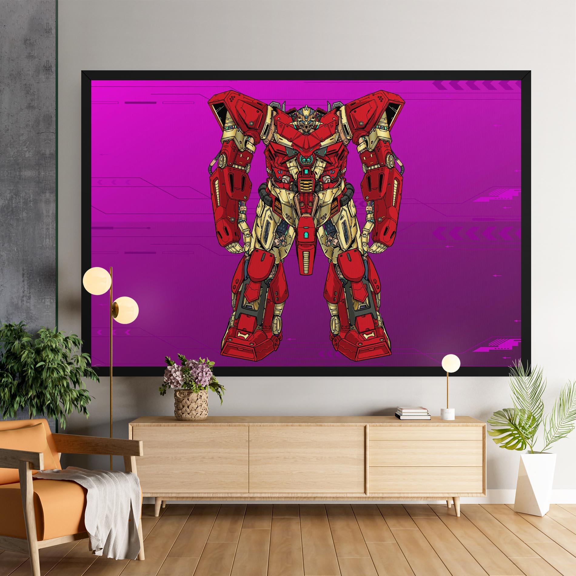 Obraz na Płótnie Red Cream Robot mockup 9