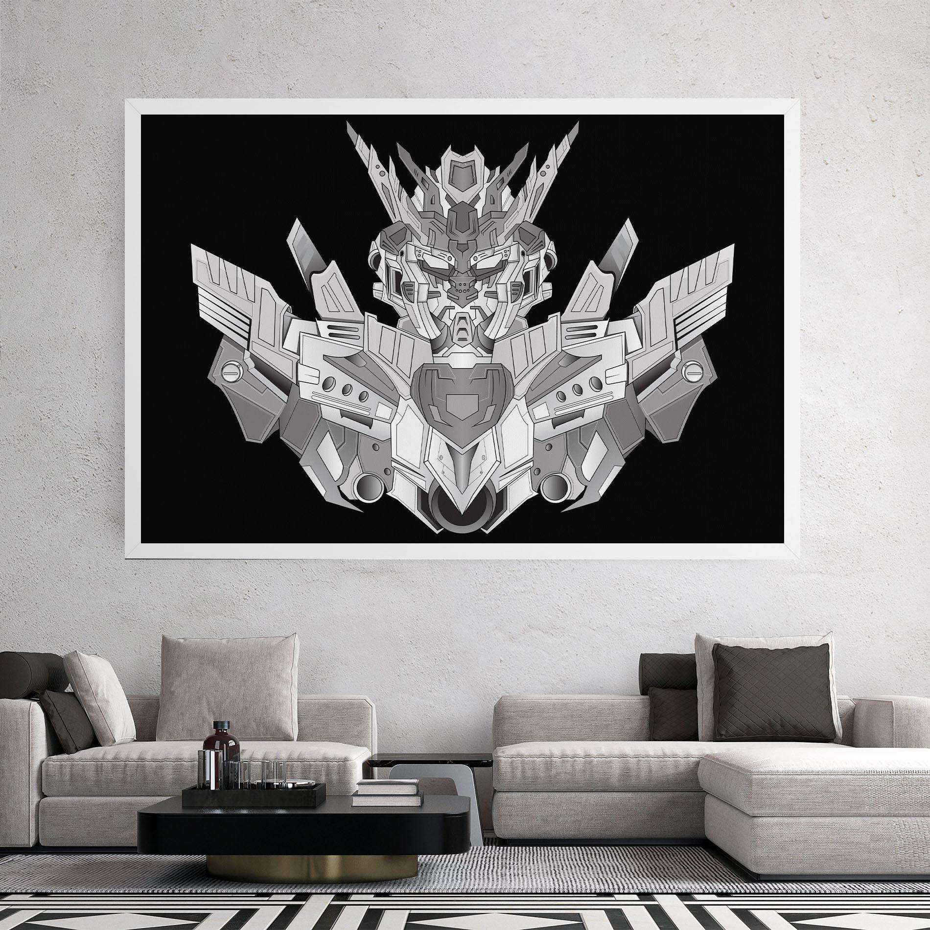 Obraz na Płótnie Grey Robot mockup 2