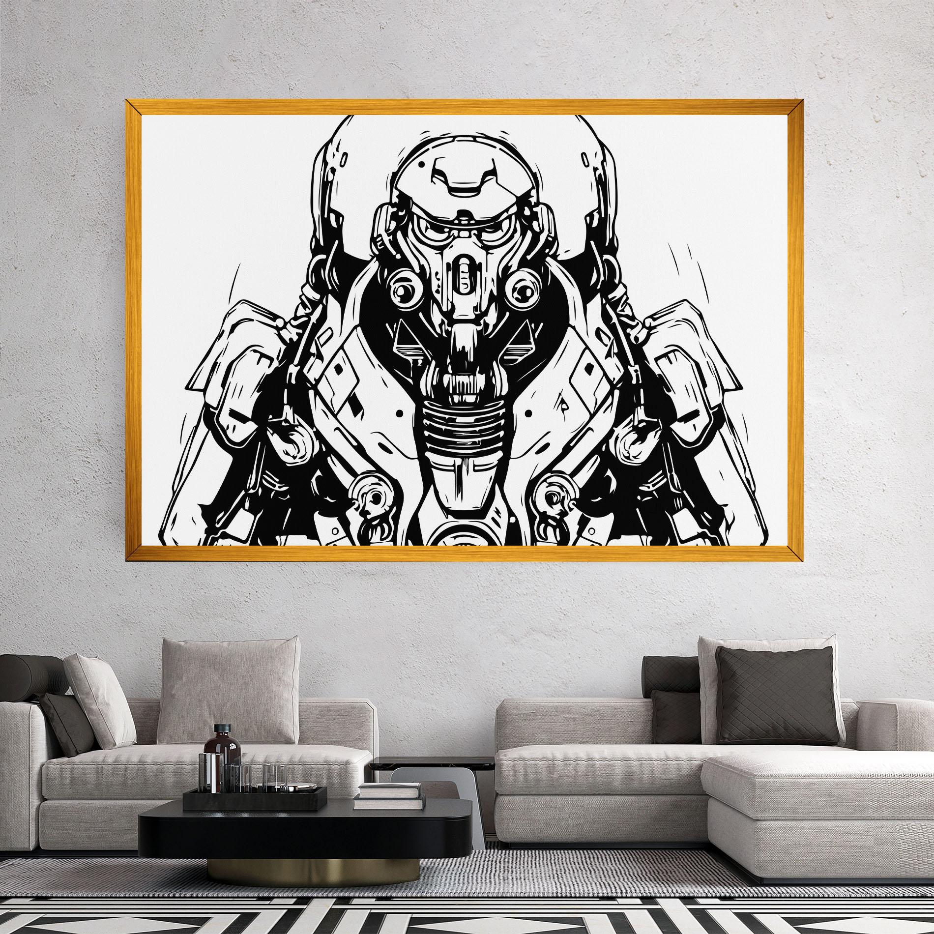 Obraz na Płótnie Military Robot mockup 2