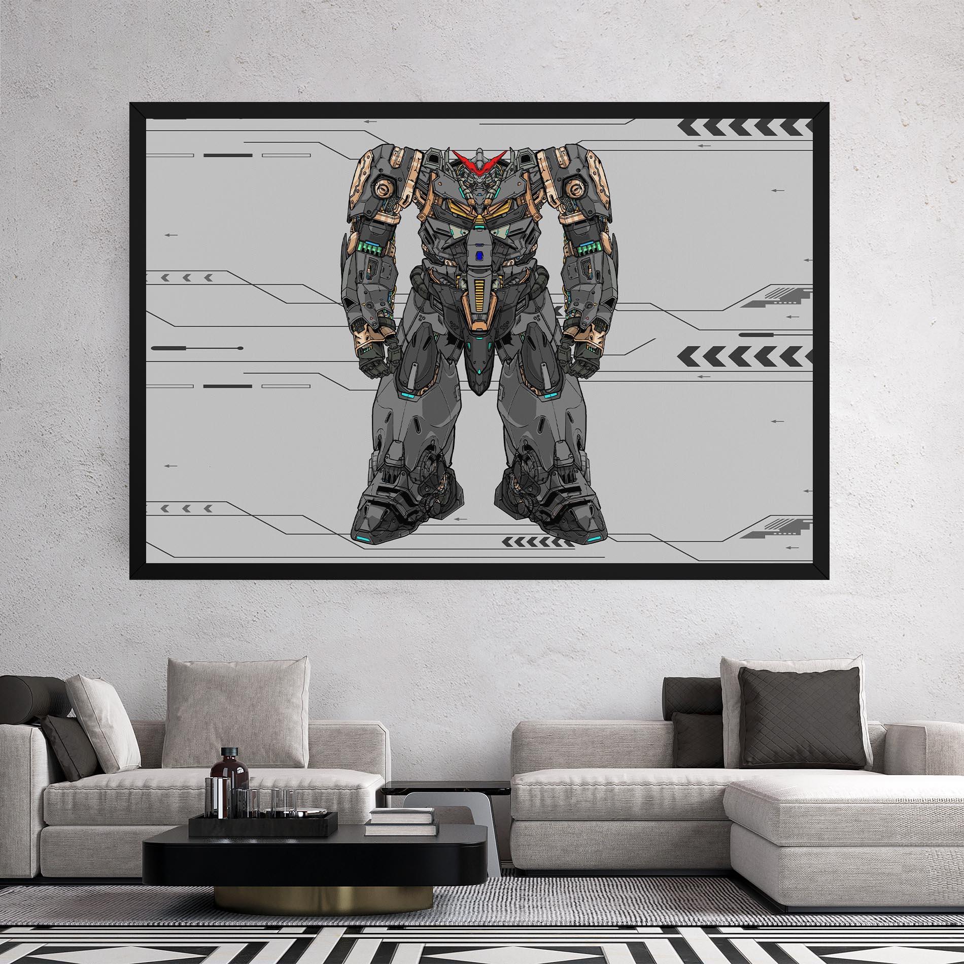 Obraz na Płótnie Big Grey Robot mockup 2