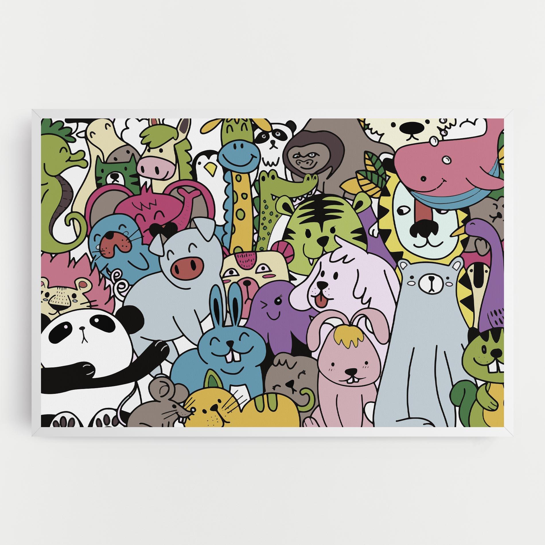 Obraz na Płótnie Animals Cartoon mockup 0