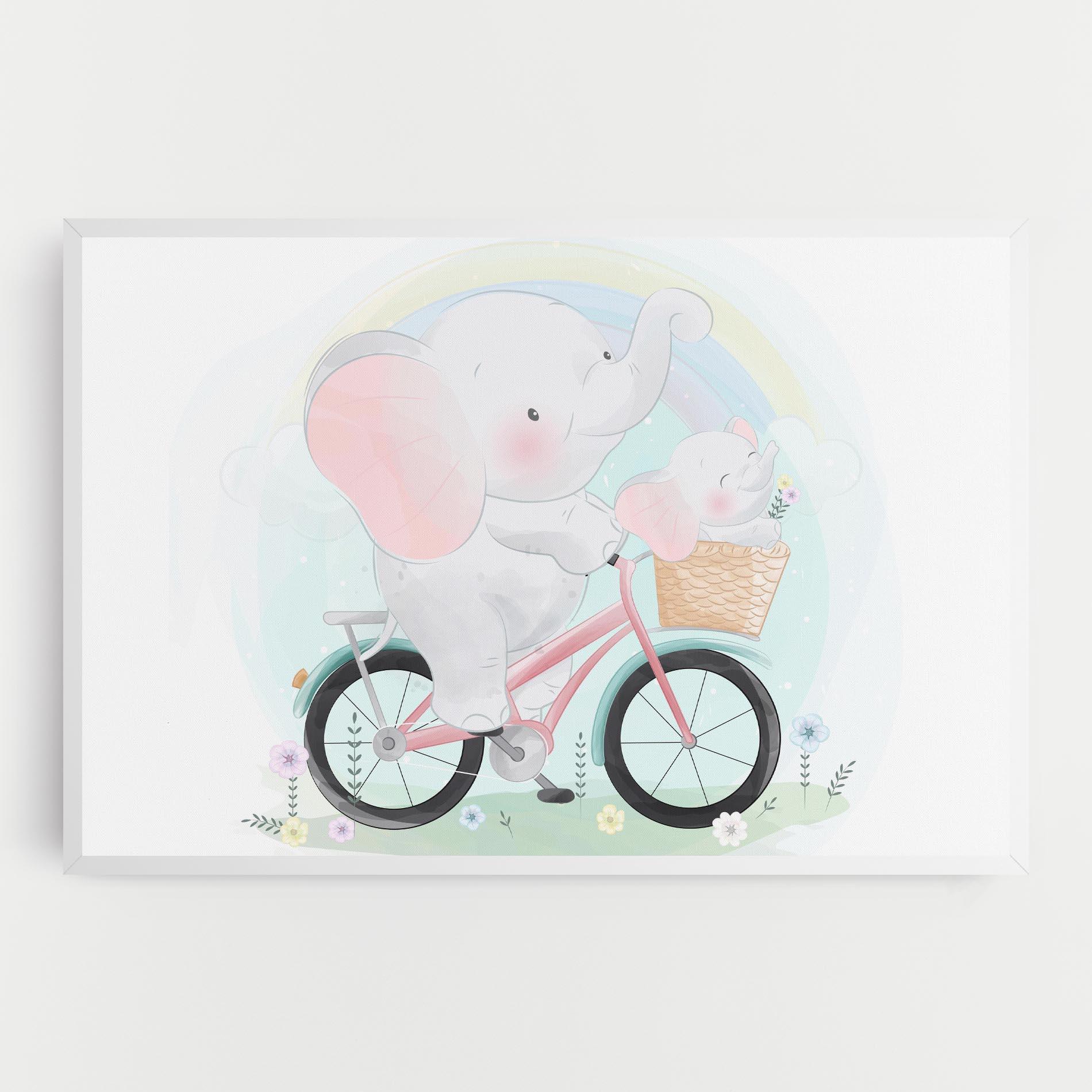 Obraz na Płótnie Elephant Bike mockup 0