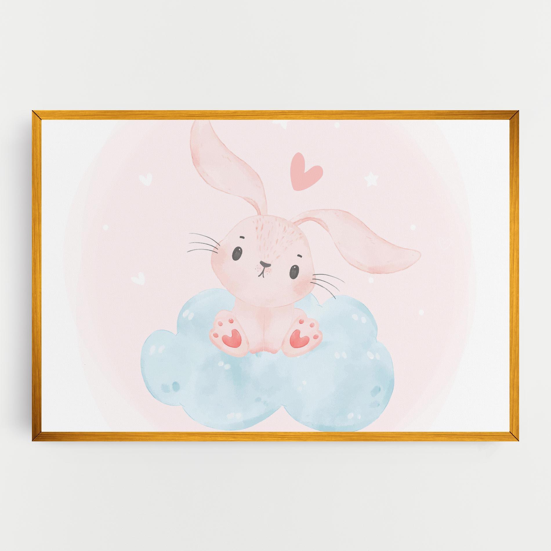 Obraz na Płótnie Cloud Pink Bunny mockup 0