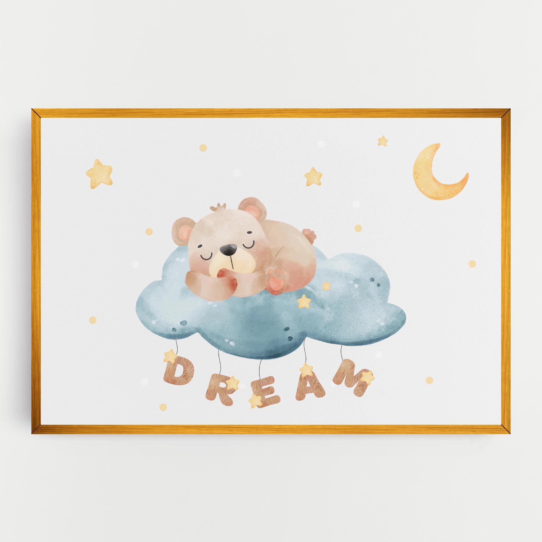 Obraz na Płótnie Dream Sleepy Bear mockup 0