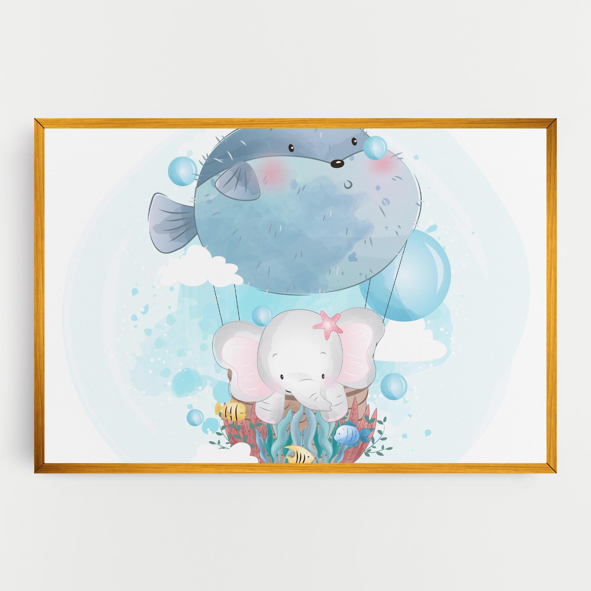 Obraz na Płótnie Swiming Elephant mockup 0