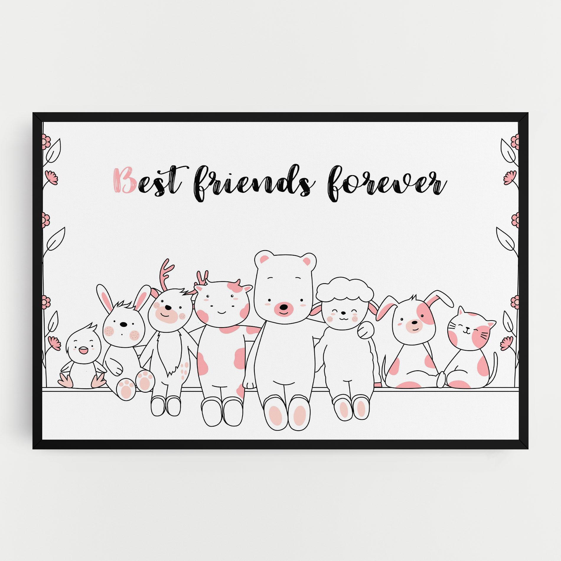 Obraz na Płótnie Friends Forever mockup 0