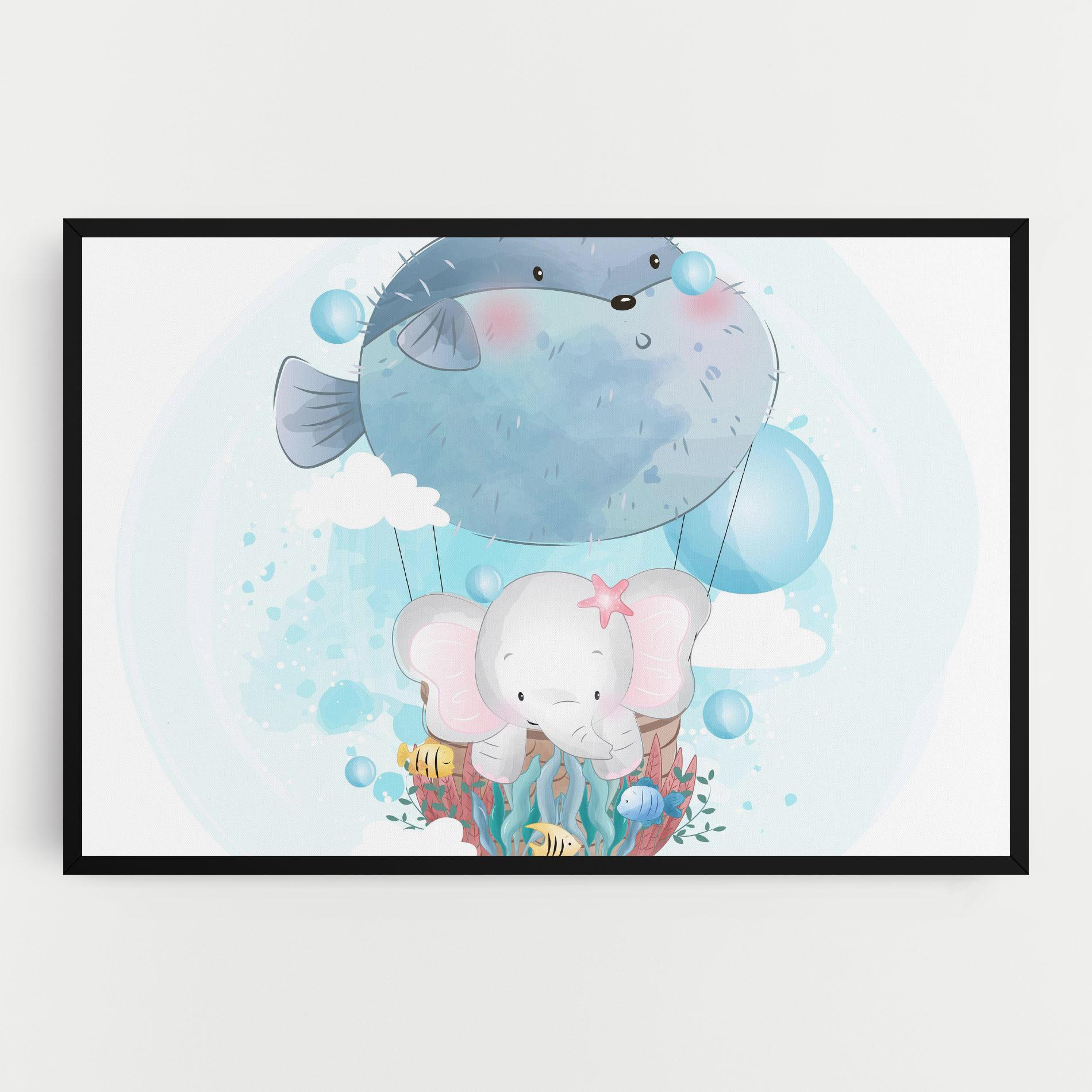 Obraz na Płótnie Swiming Elephant mockup 0