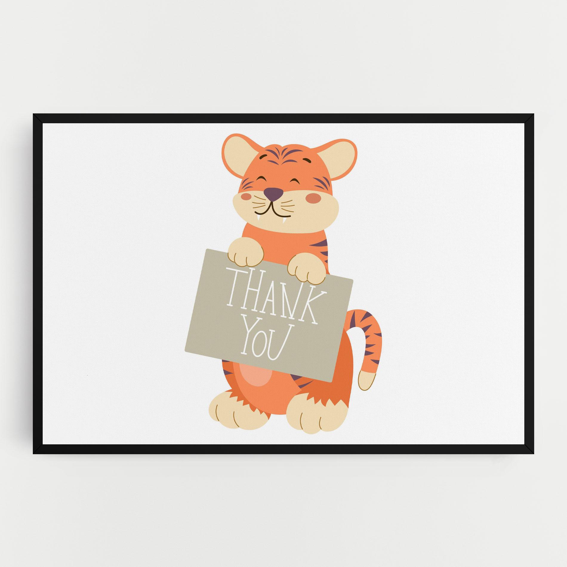 Obraz na Płótnie Tiger Thank U mockup 0