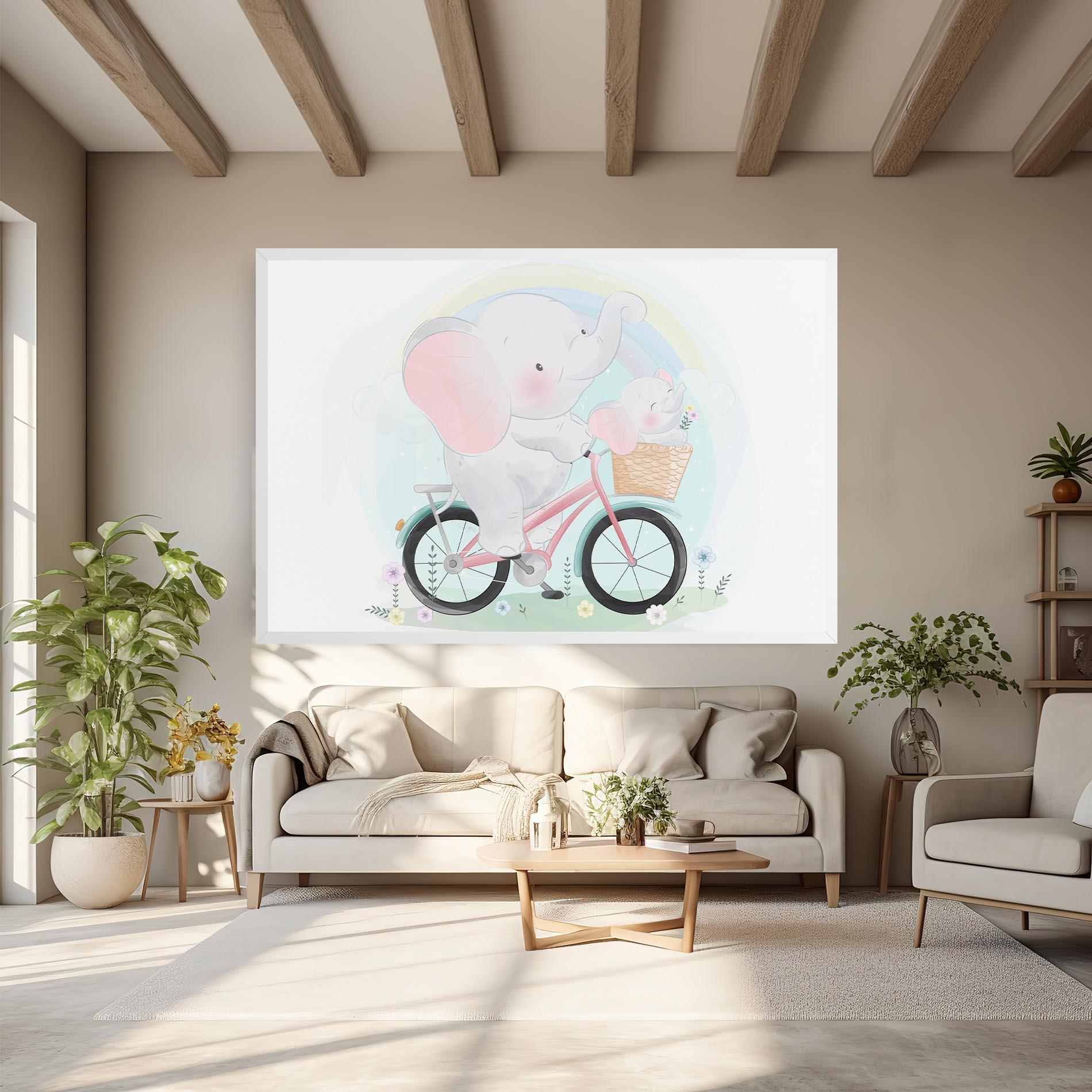 Obraz na Płótnie Elephant Bike mockup 6
