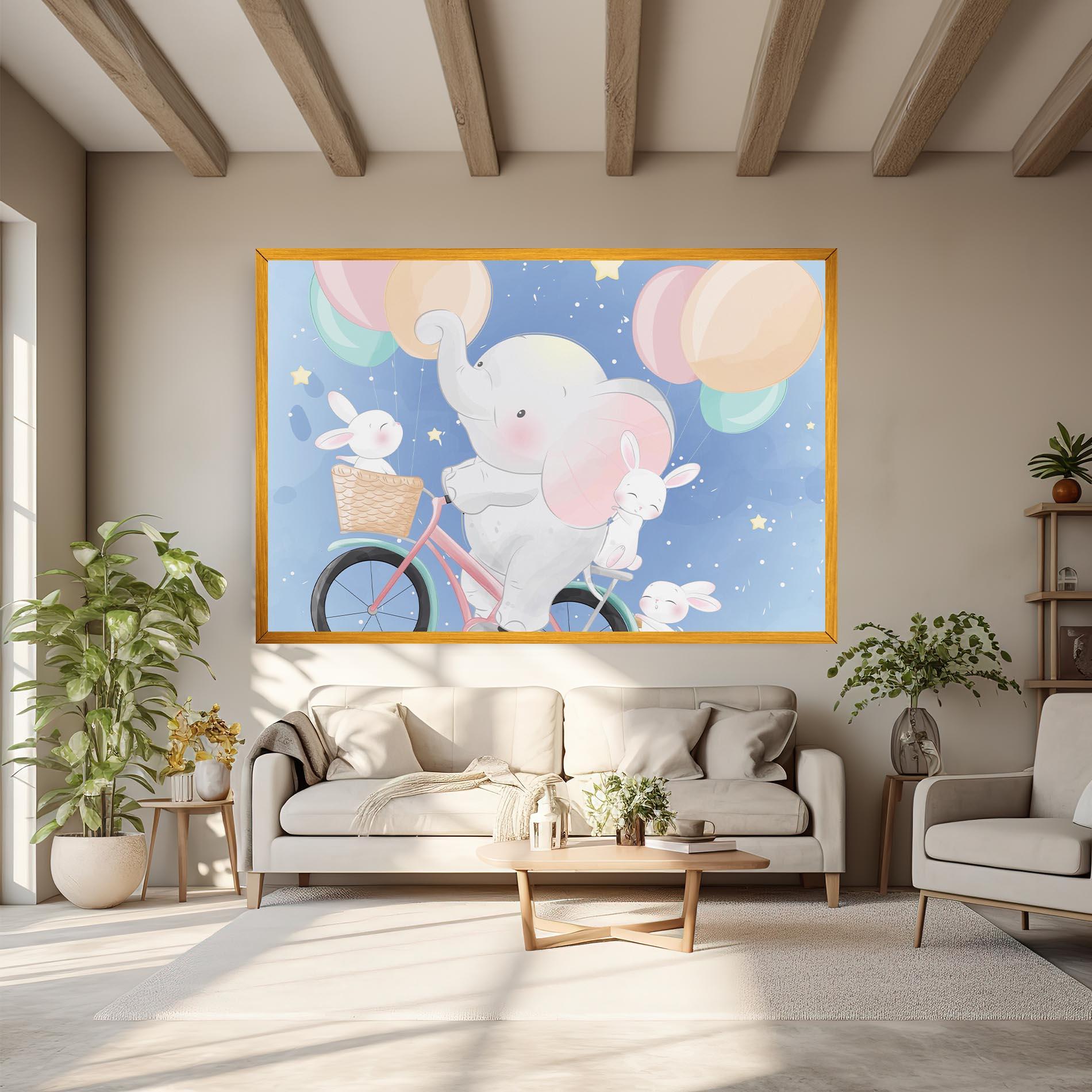 Obraz na Płótnie Bike Elephant mockup 6