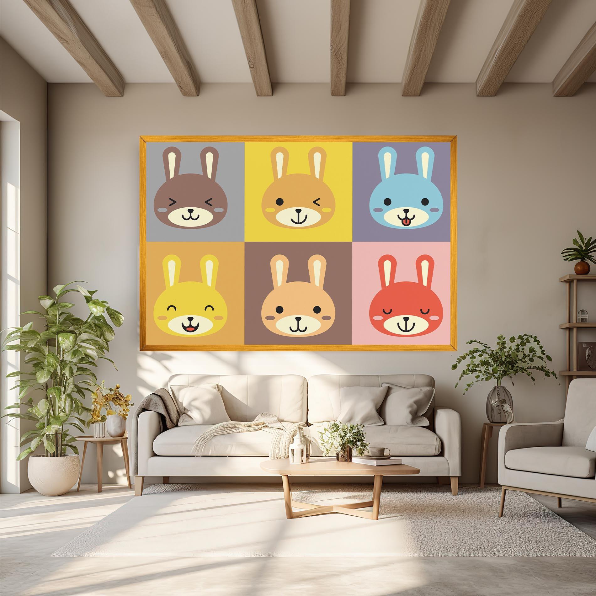 Obraz na Płótnie Bunny Colors mockup 6