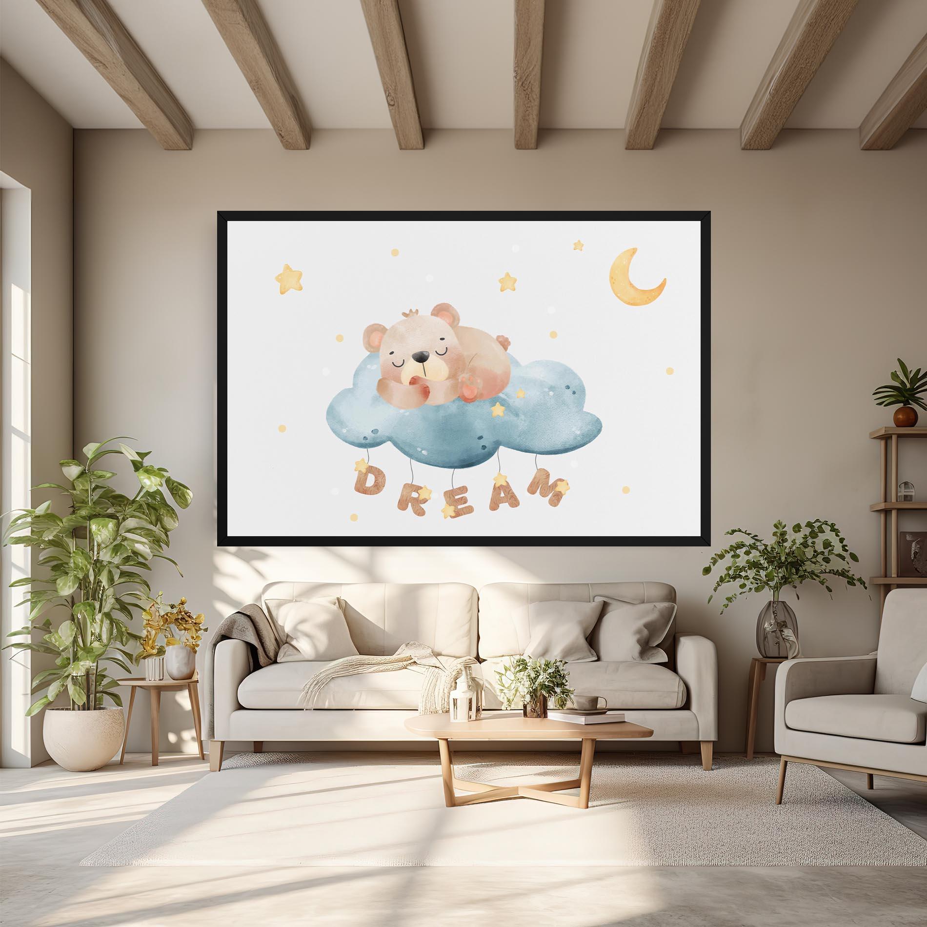 Obraz na Płótnie Dream Sleepy Bear mockup 6