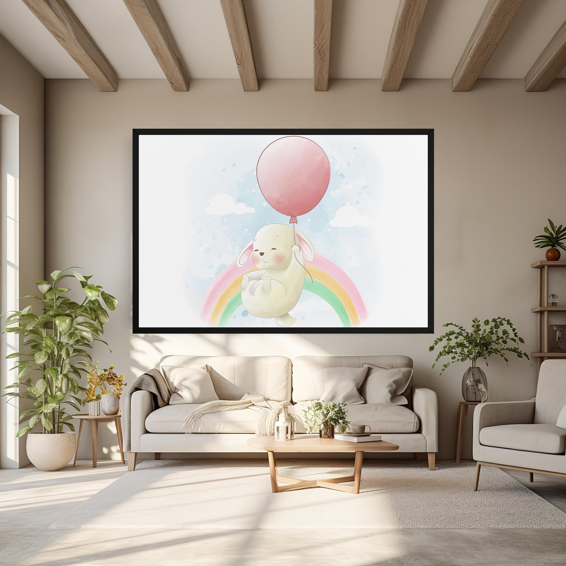 Obraz na Płótnie Rainbow Bunny Art mockup 6