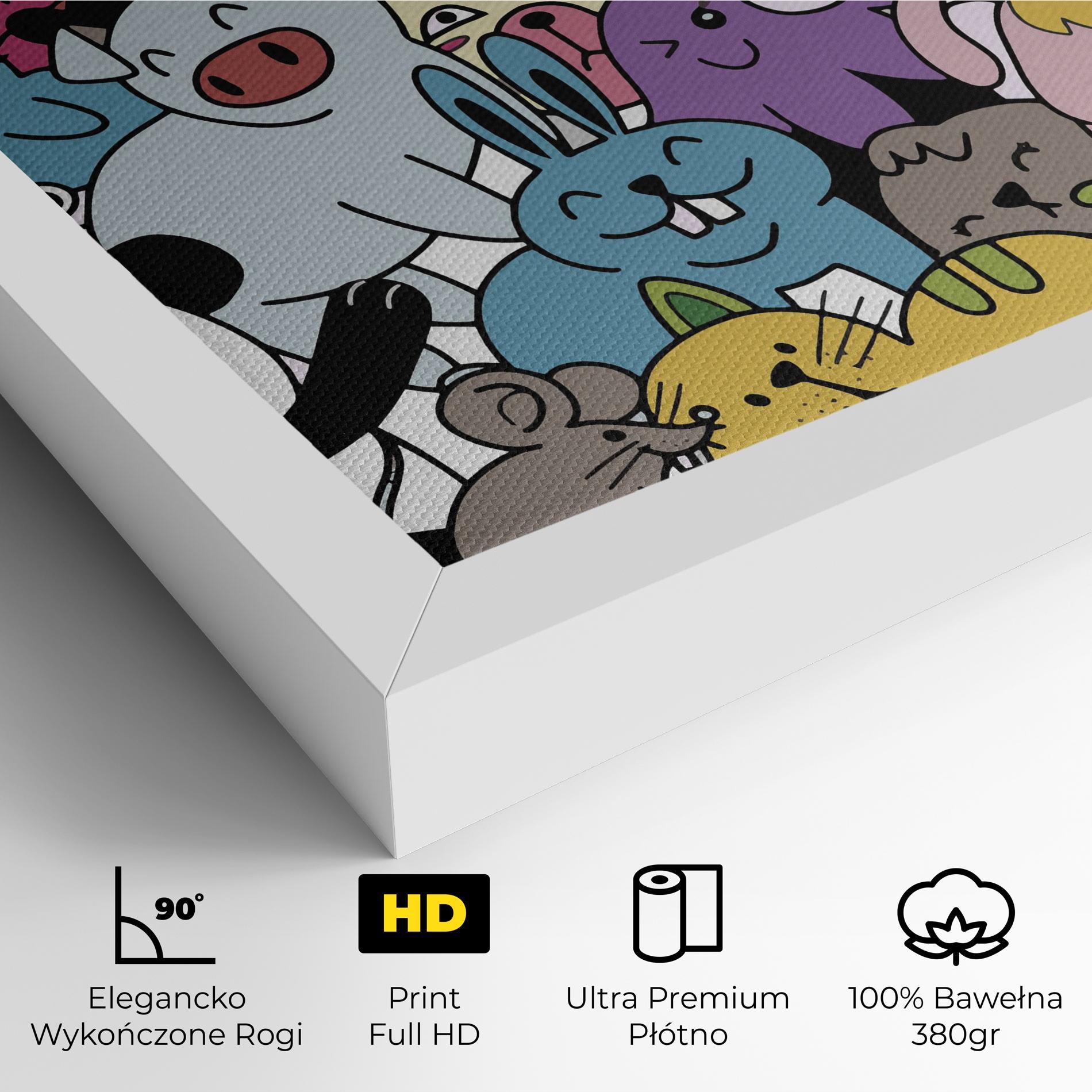 Obraz na Płótnie Animals Cartoon mockup 4