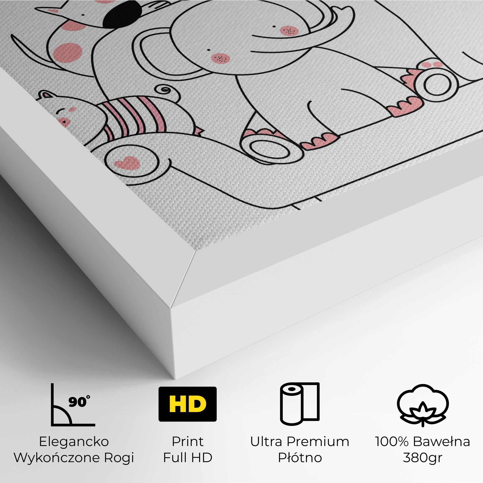 Obraz na Płótnie Be Happy Animals mockup 4