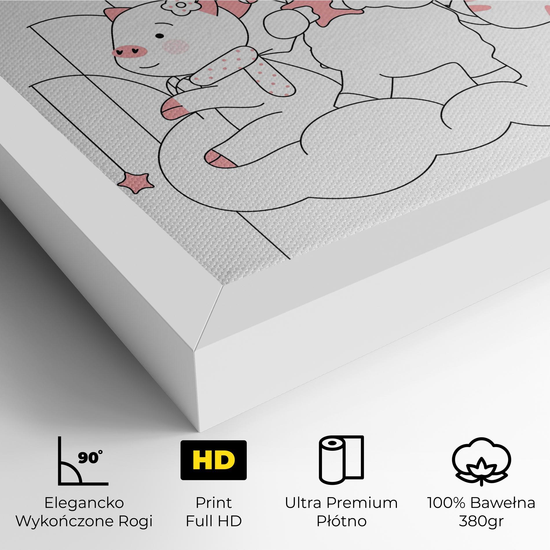 Obraz na Płótnie Be Happy Day mockup 4