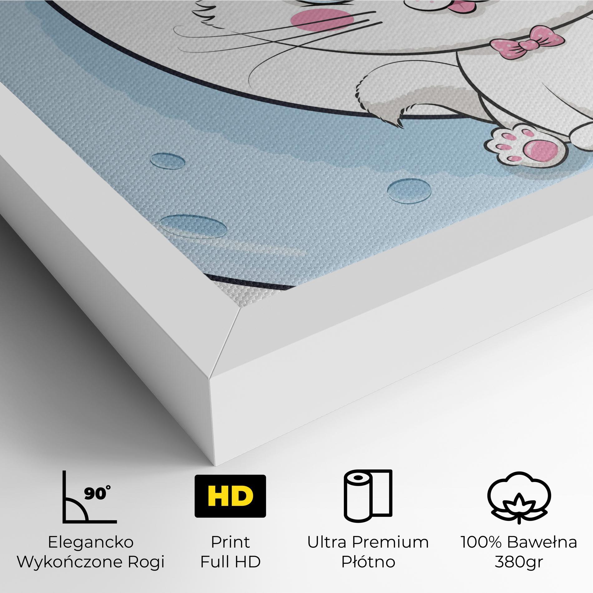 Obraz na Płótnie Blue Moon Cat mockup 4