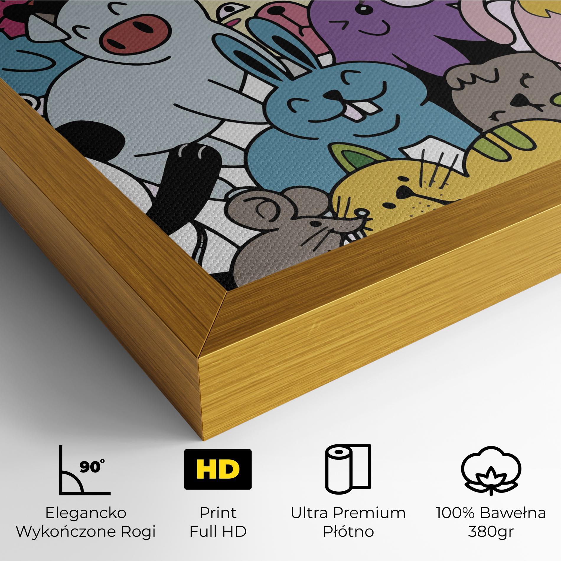 Obraz na Płótnie Animals Cartoon mockup 4