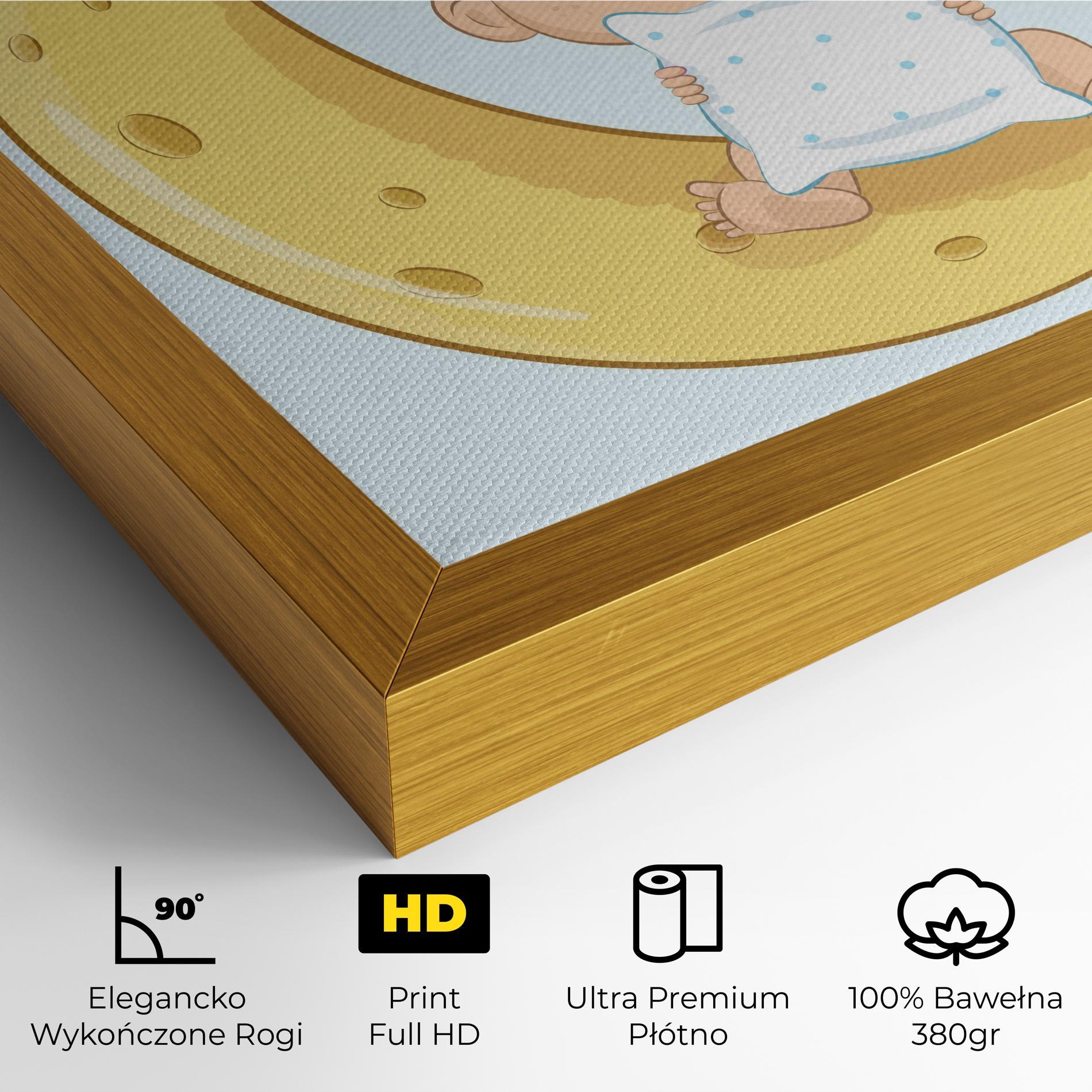 Obraz na Płótnie Baby On Moon mockup 4