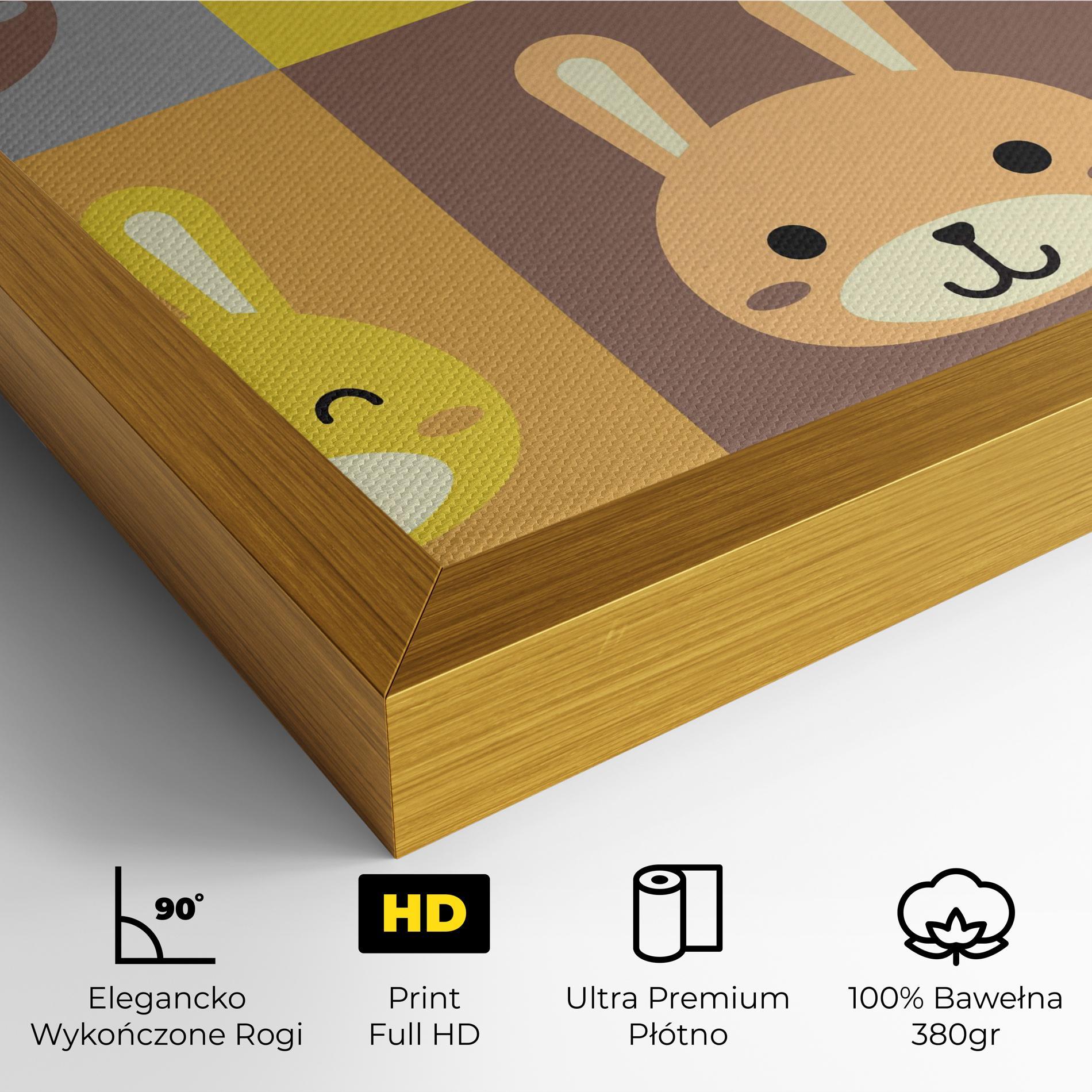 Obraz na Płótnie Bunny Colors mockup 4