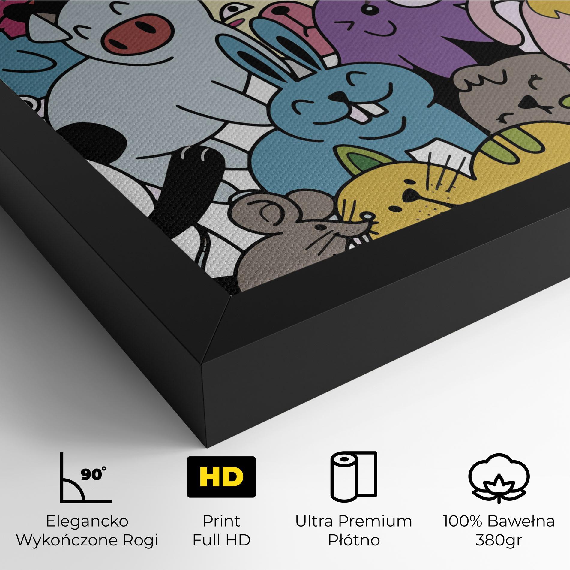 Obraz na Płótnie Animals Cartoon mockup 4