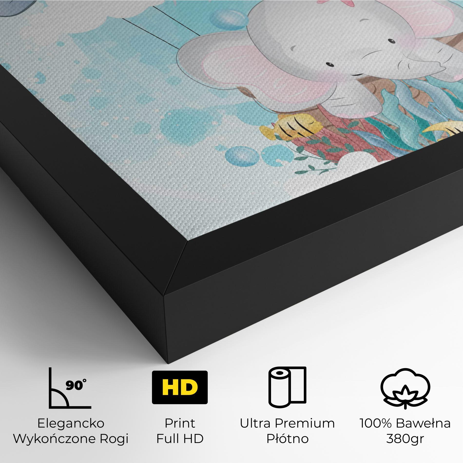 Obraz na Płótnie Swiming Elephant mockup 4