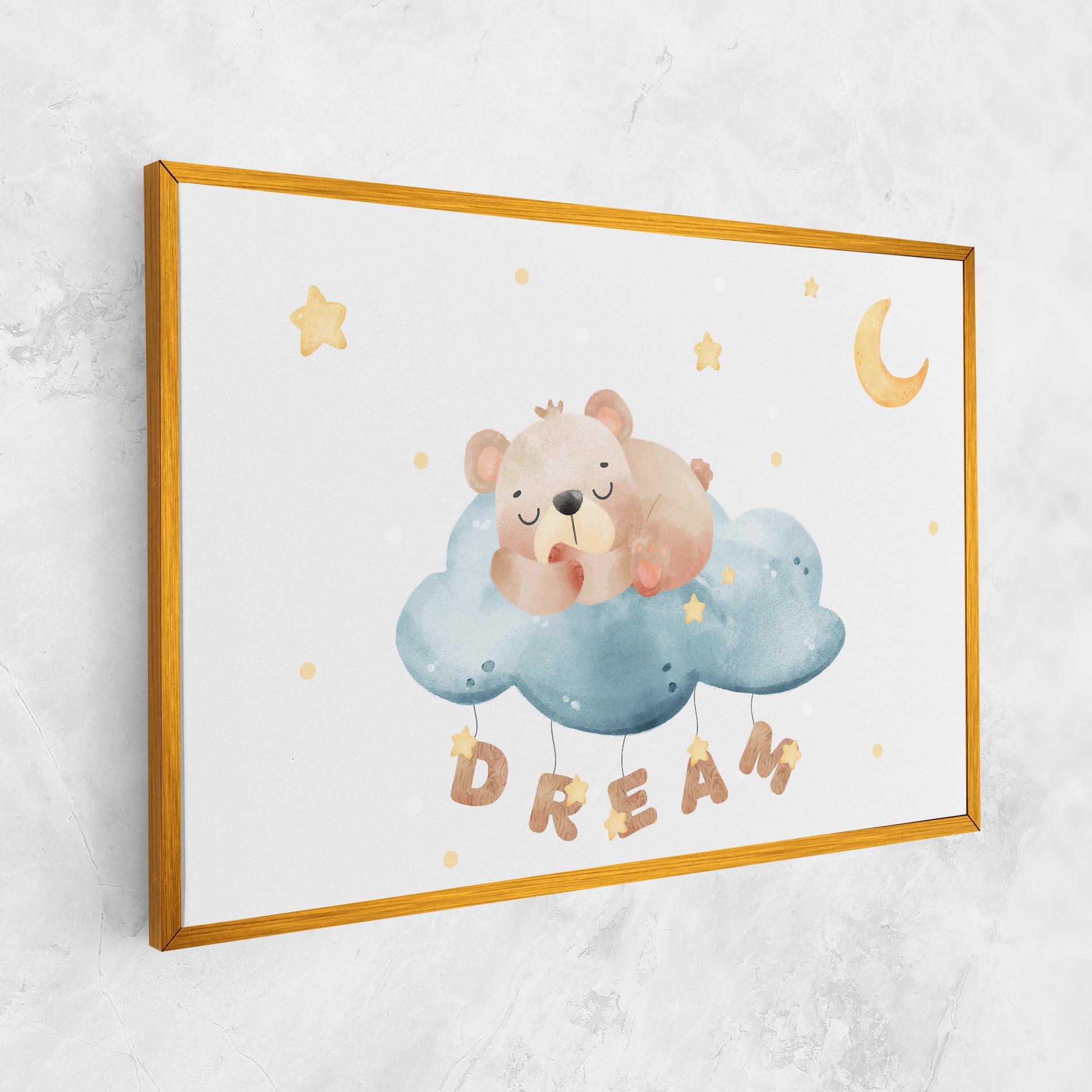 Obraz na Płótnie Dream Sleepy Bear mockup 1