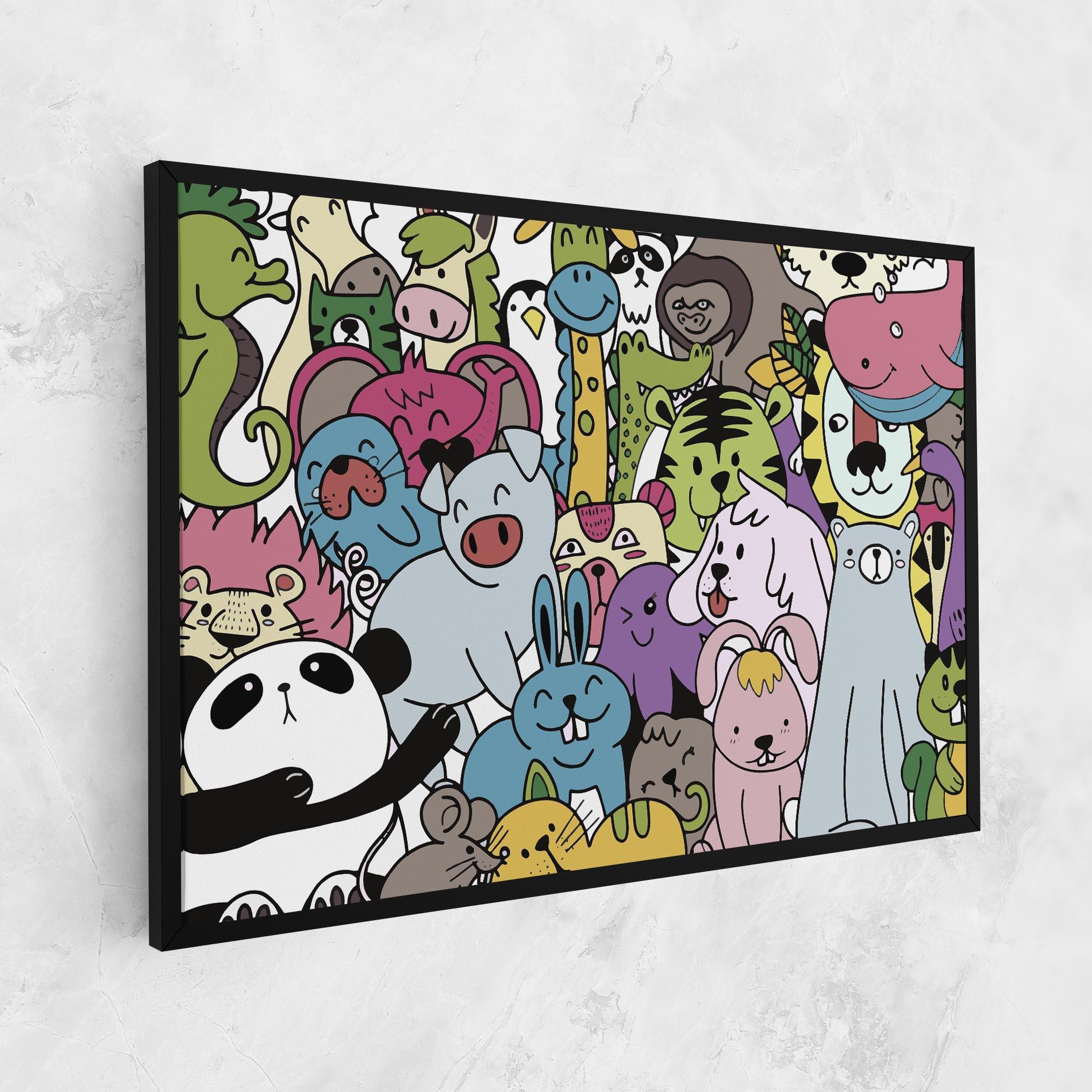 Obraz na Płótnie Animals Cartoon mockup 1