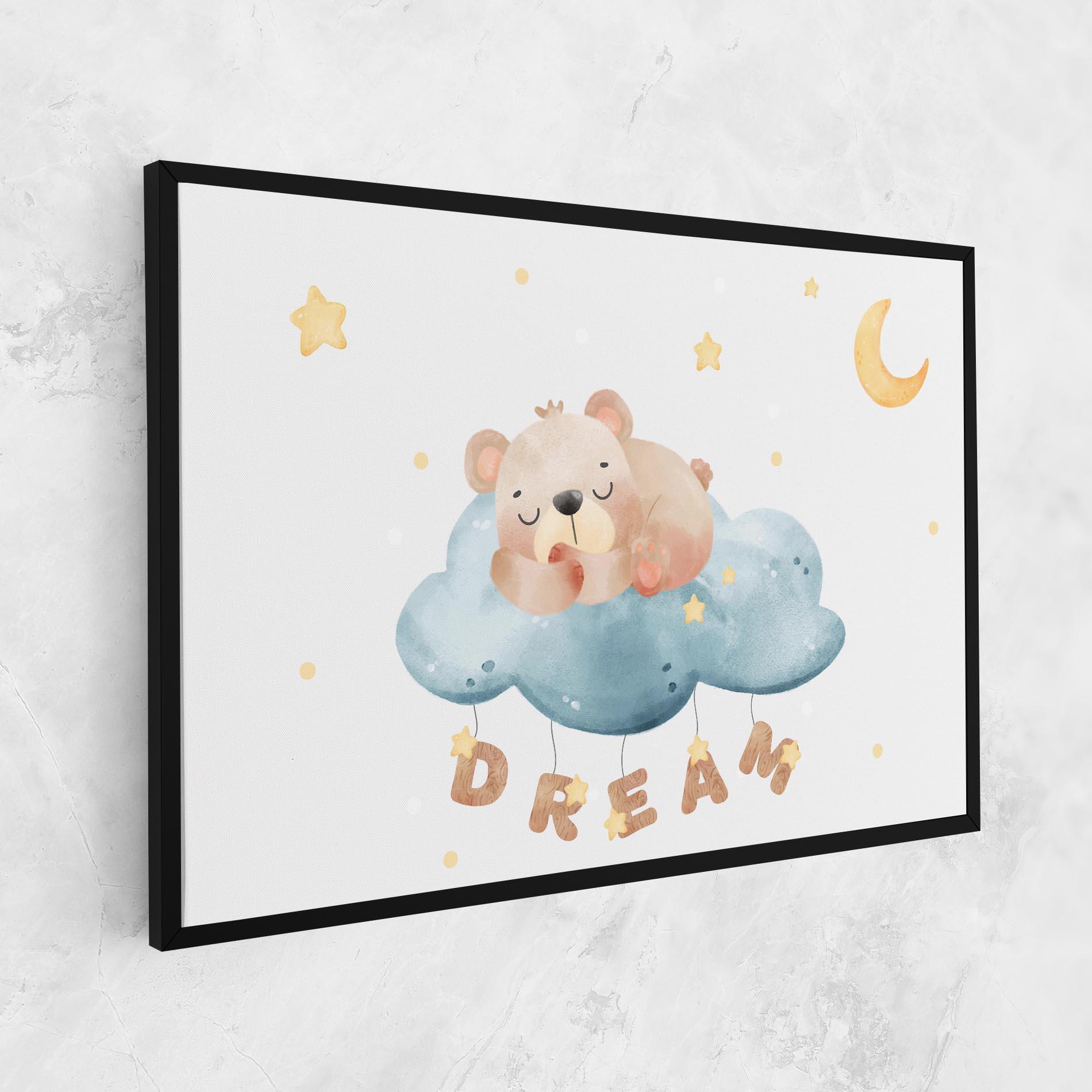 Obraz na Płótnie Dream Sleepy Bear mockup 1