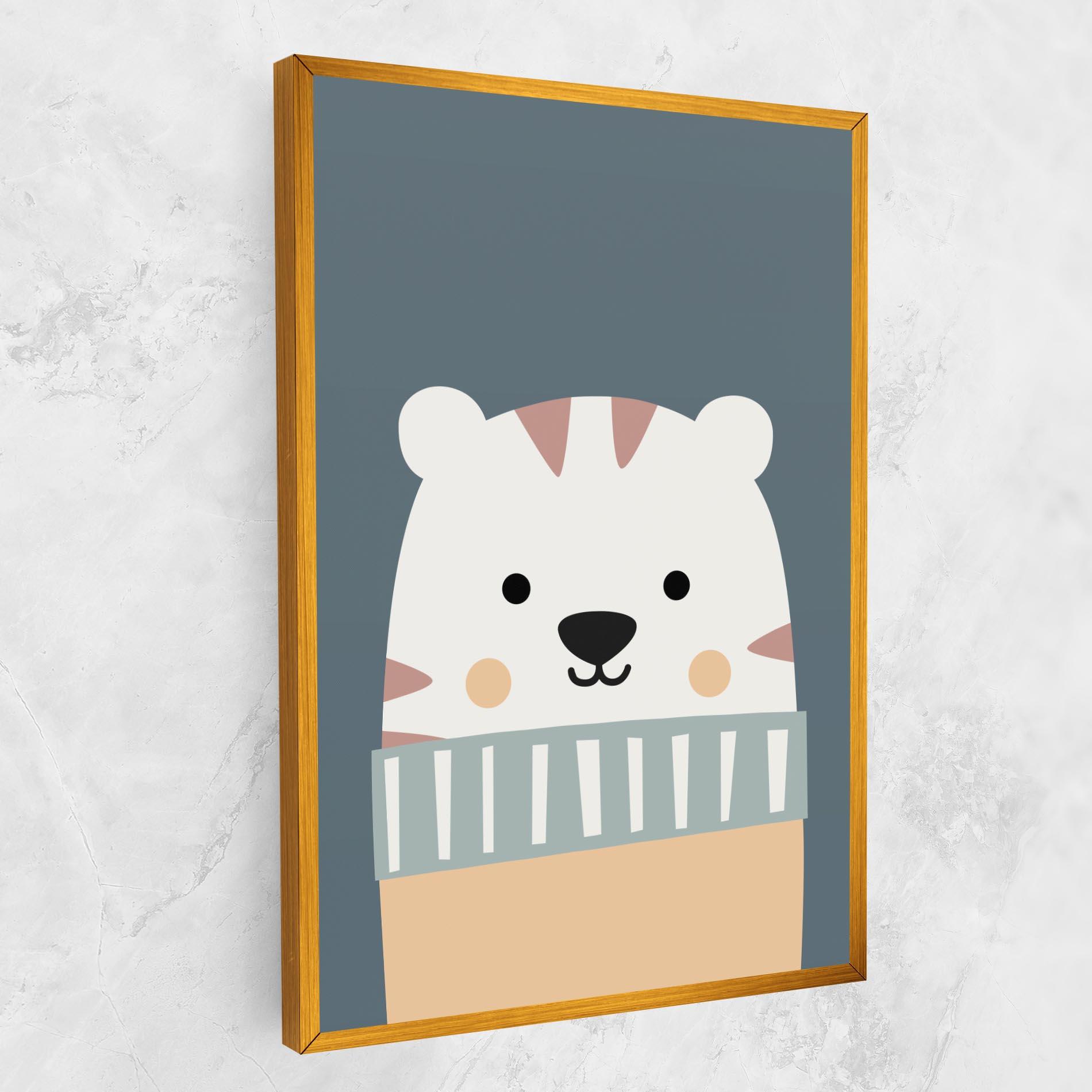 Obraz na Płótnie Cute White Tiger mockup 1