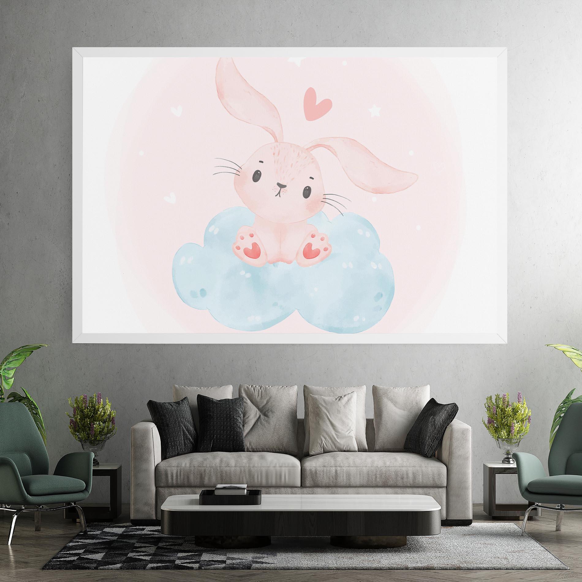 Obraz na Płótnie Cloud Pink Bunny mockup 7