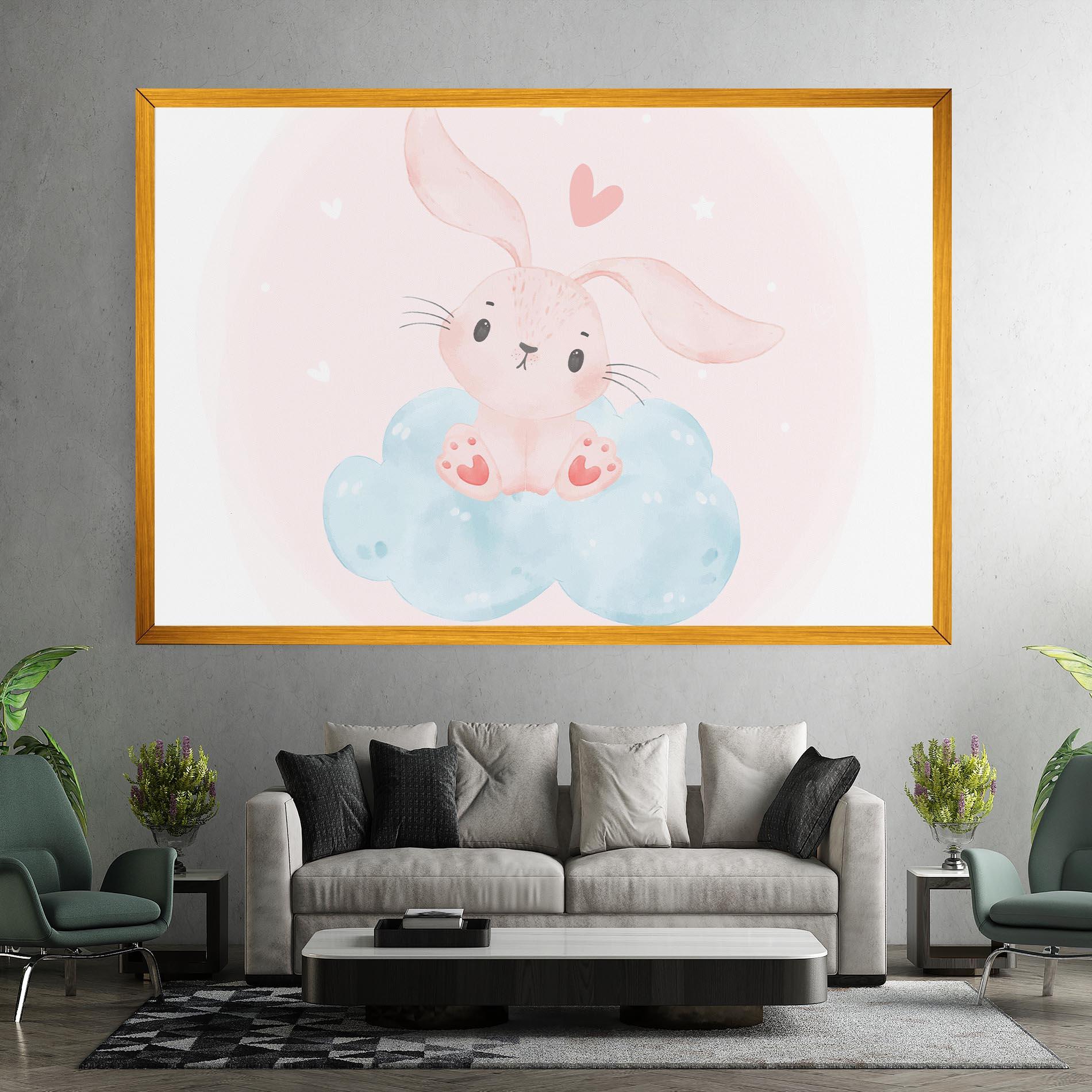 Obraz na Płótnie Cloud Pink Bunny mockup 7