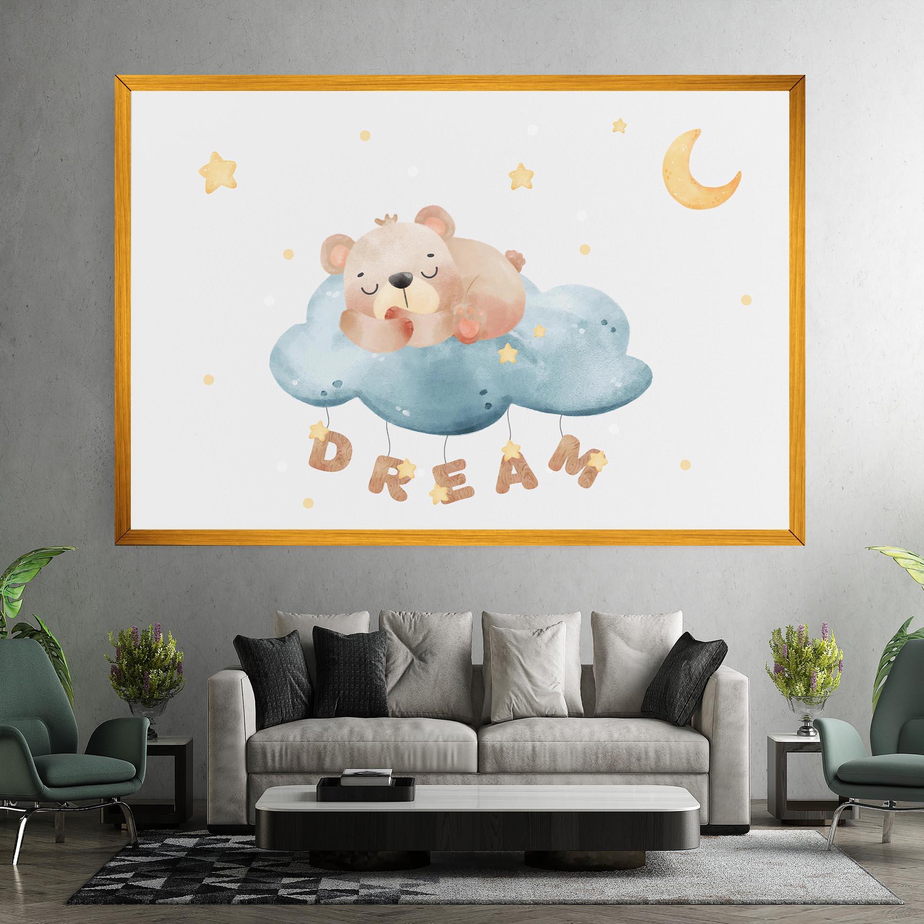 Obraz na Płótnie Dream Sleepy Bear mockup 7