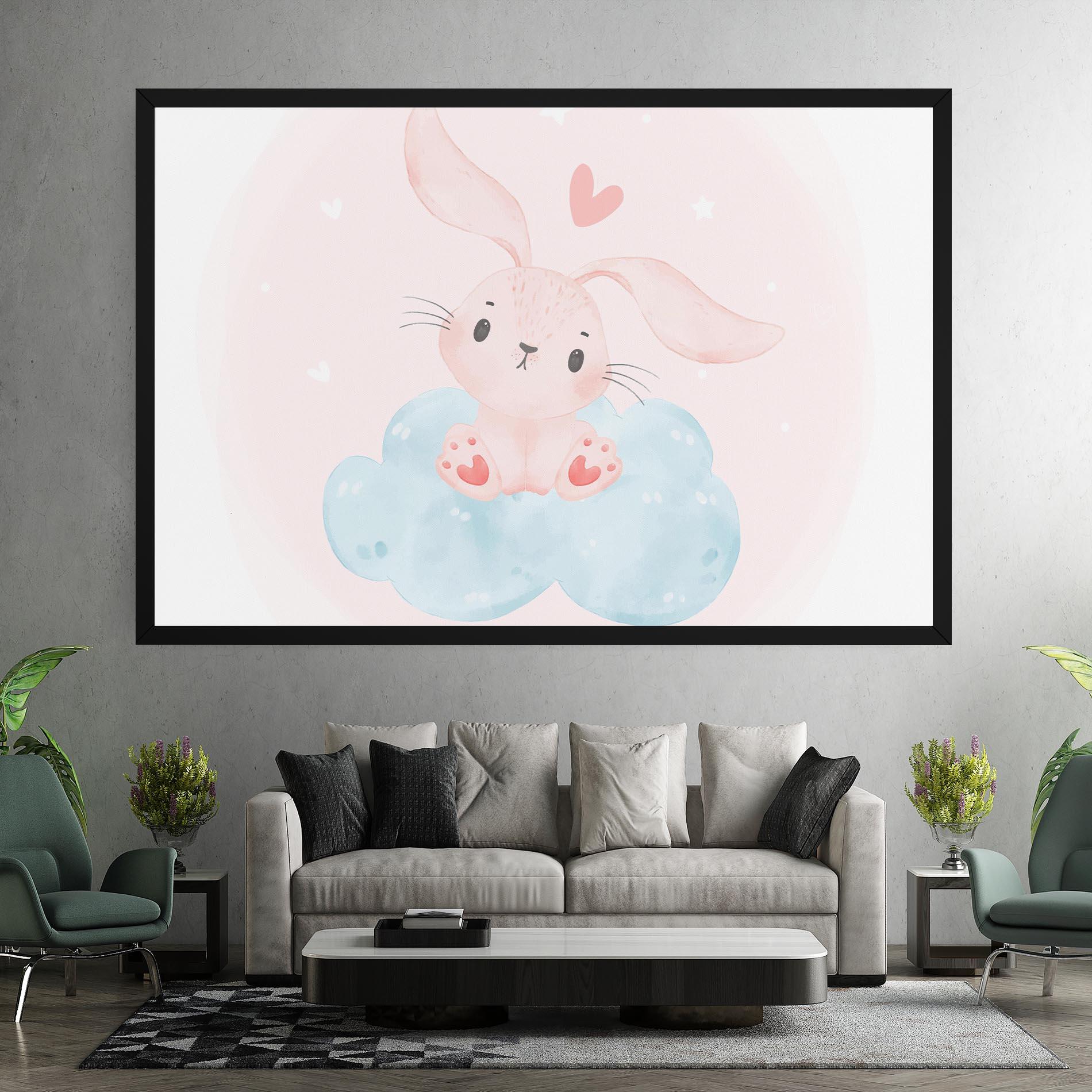 Obraz na Płótnie Cloud Pink Bunny mockup 7