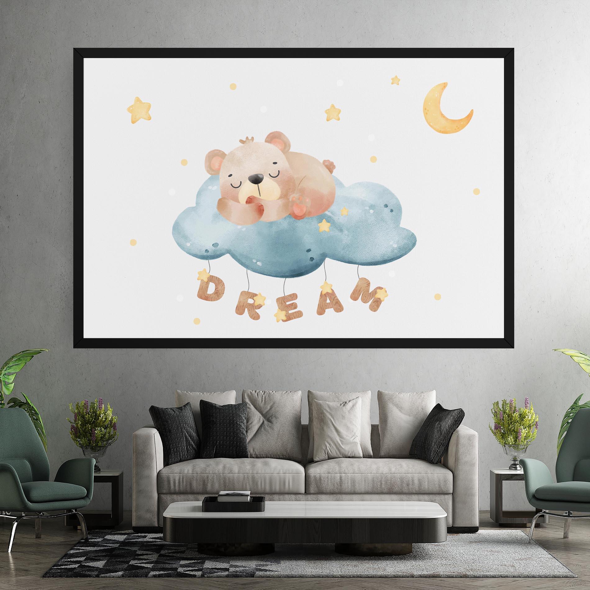Obraz na Płótnie Dream Sleepy Bear mockup 7