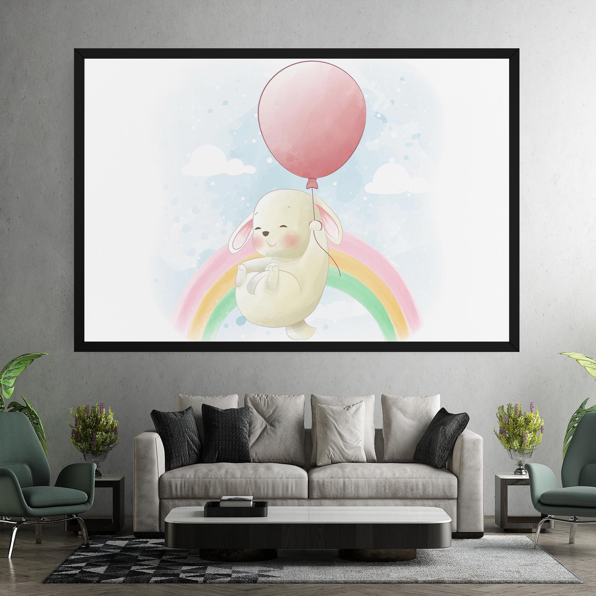 Obraz na Płótnie Rainbow Bunny Art mockup 7