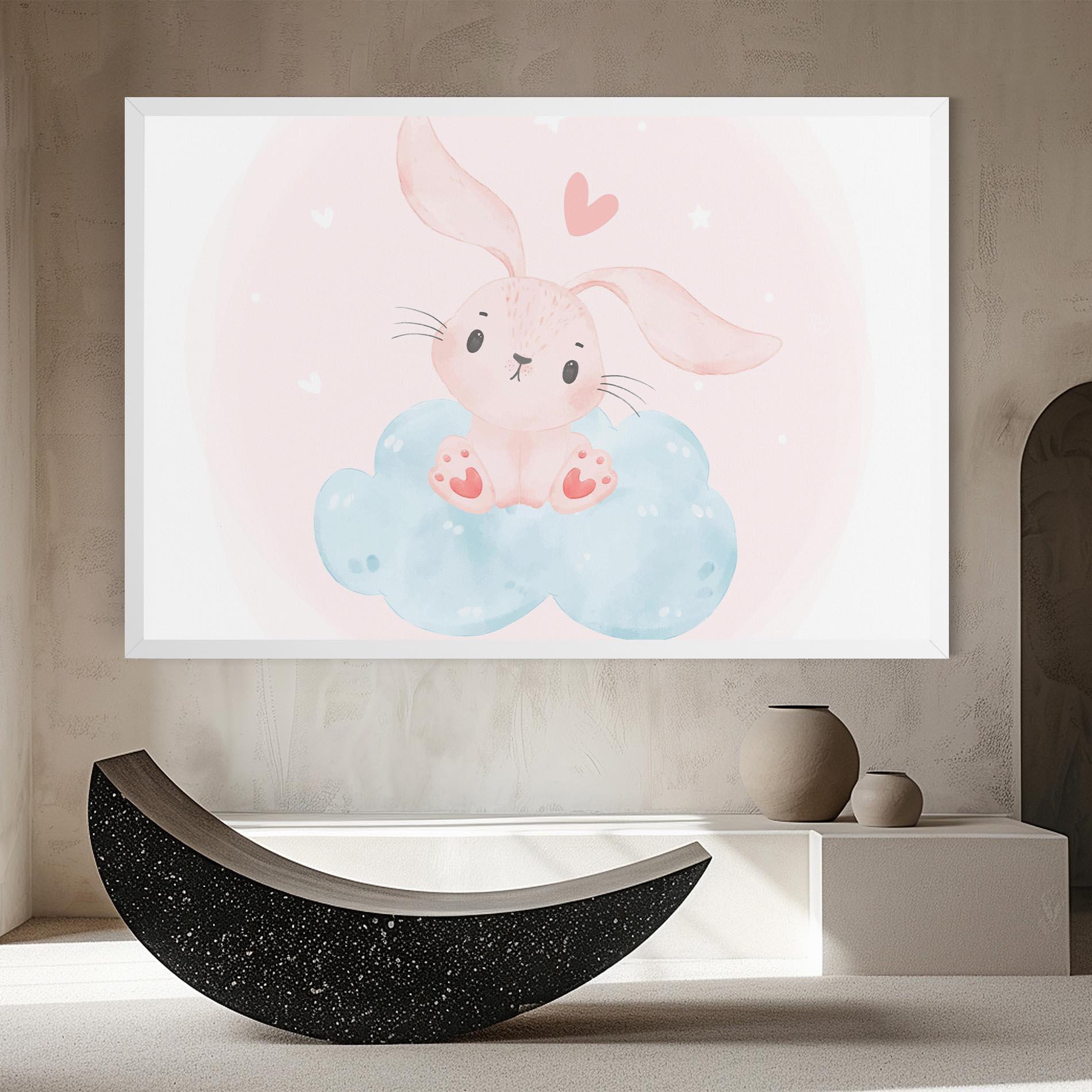 Obraz na Płótnie Cloud Pink Bunny mockup 8