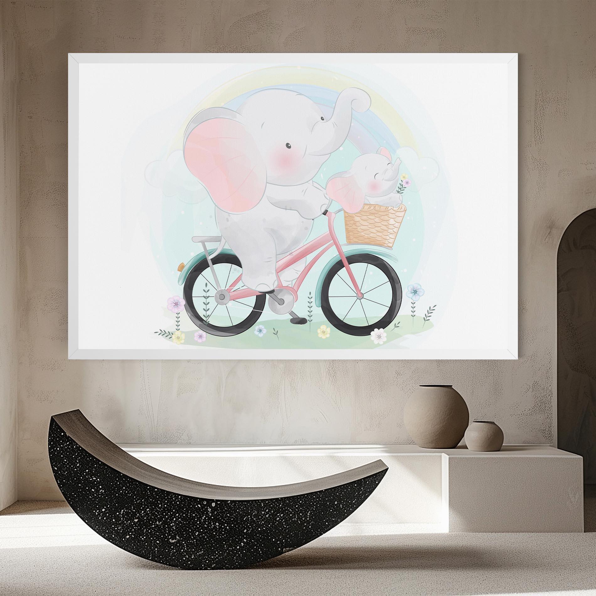 Obraz na Płótnie Elephant Bike mockup 8