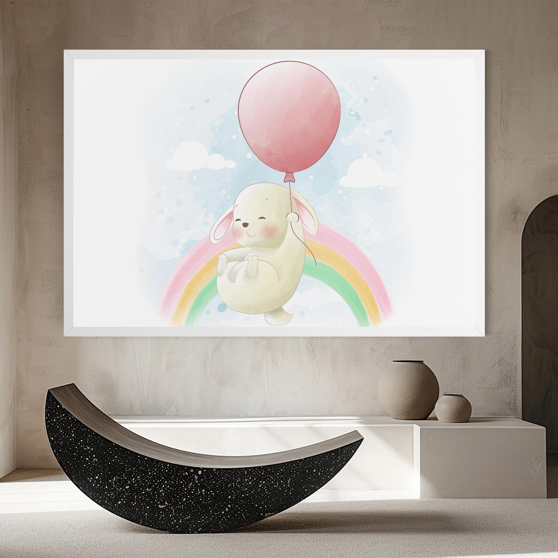 Obraz na Płótnie Rainbow Bunny Art mockup 8