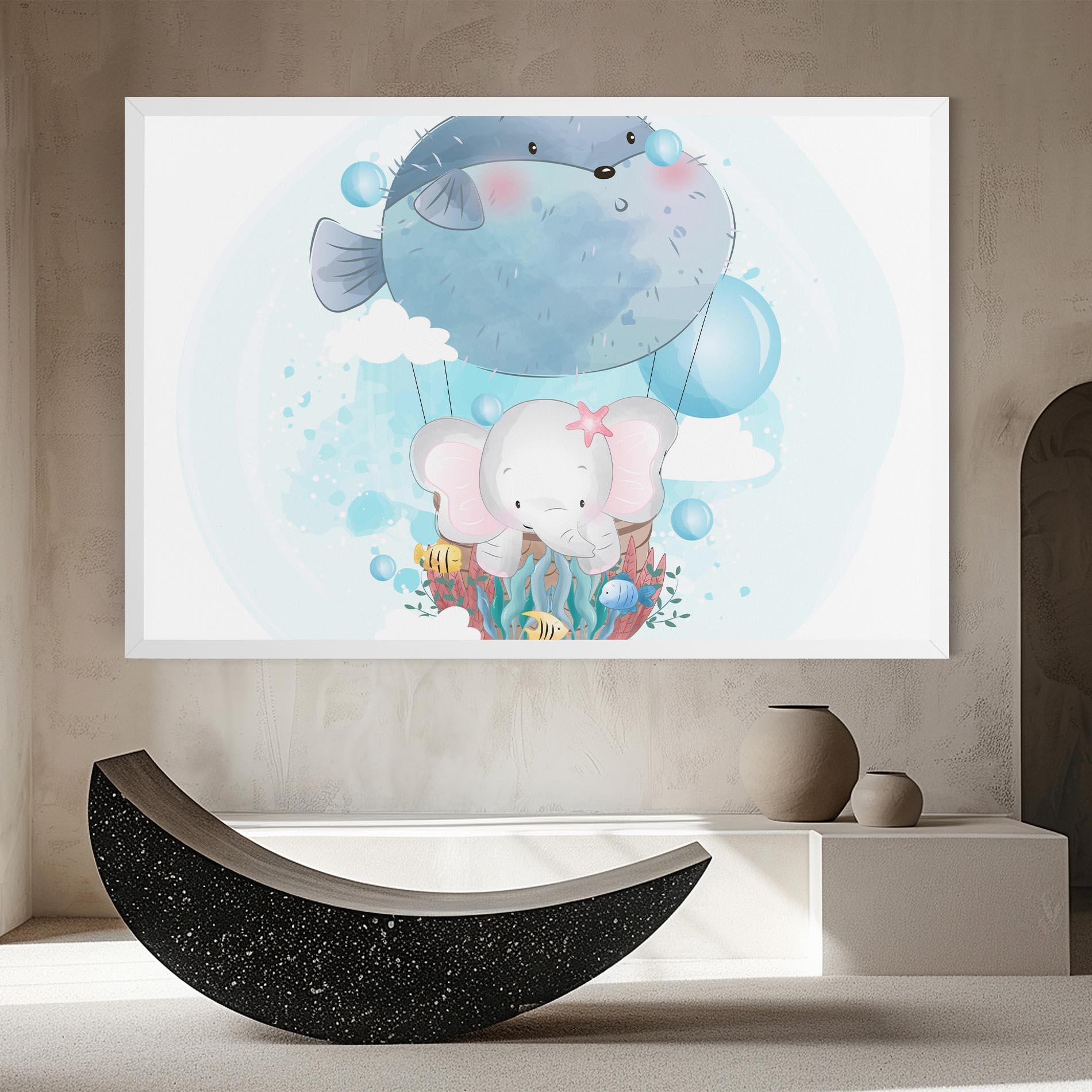 Obraz na Płótnie Swiming Elephant mockup 8