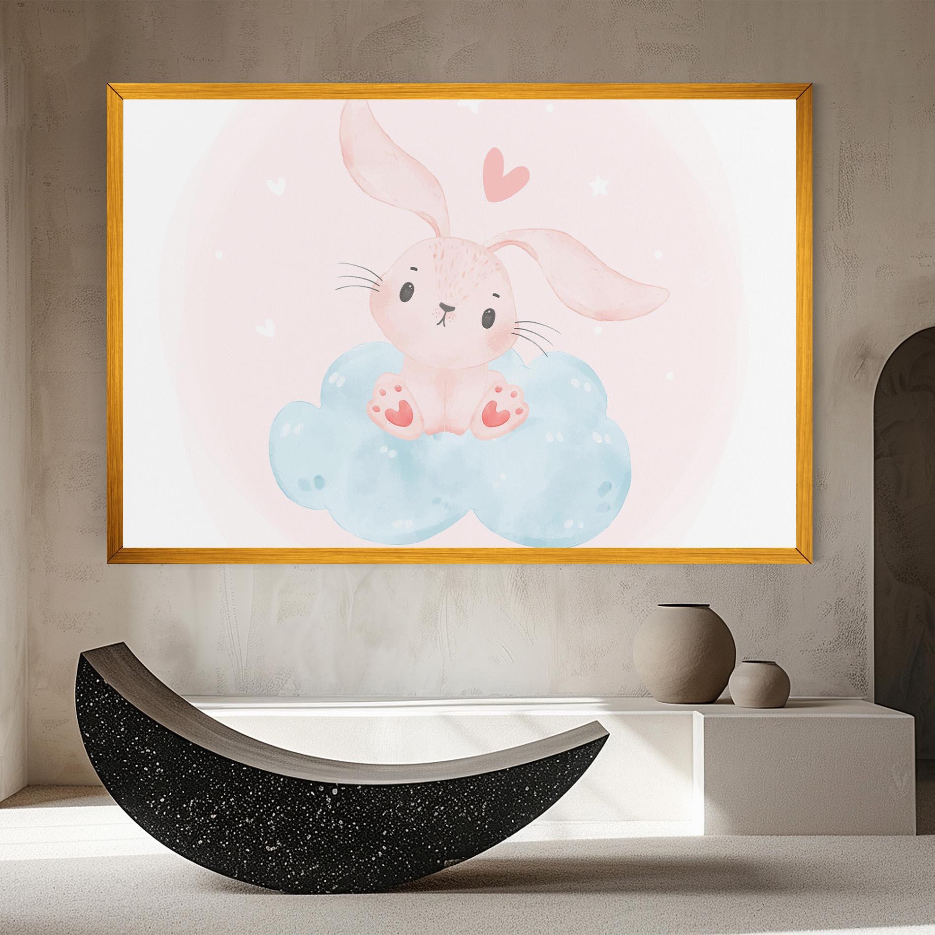 Obraz na Płótnie Cloud Pink Bunny mockup 8