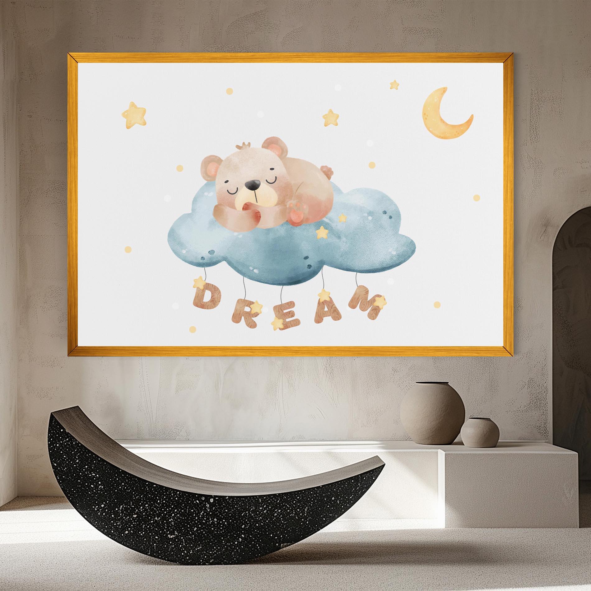 Obraz na Płótnie Dream Sleepy Bear mockup 8