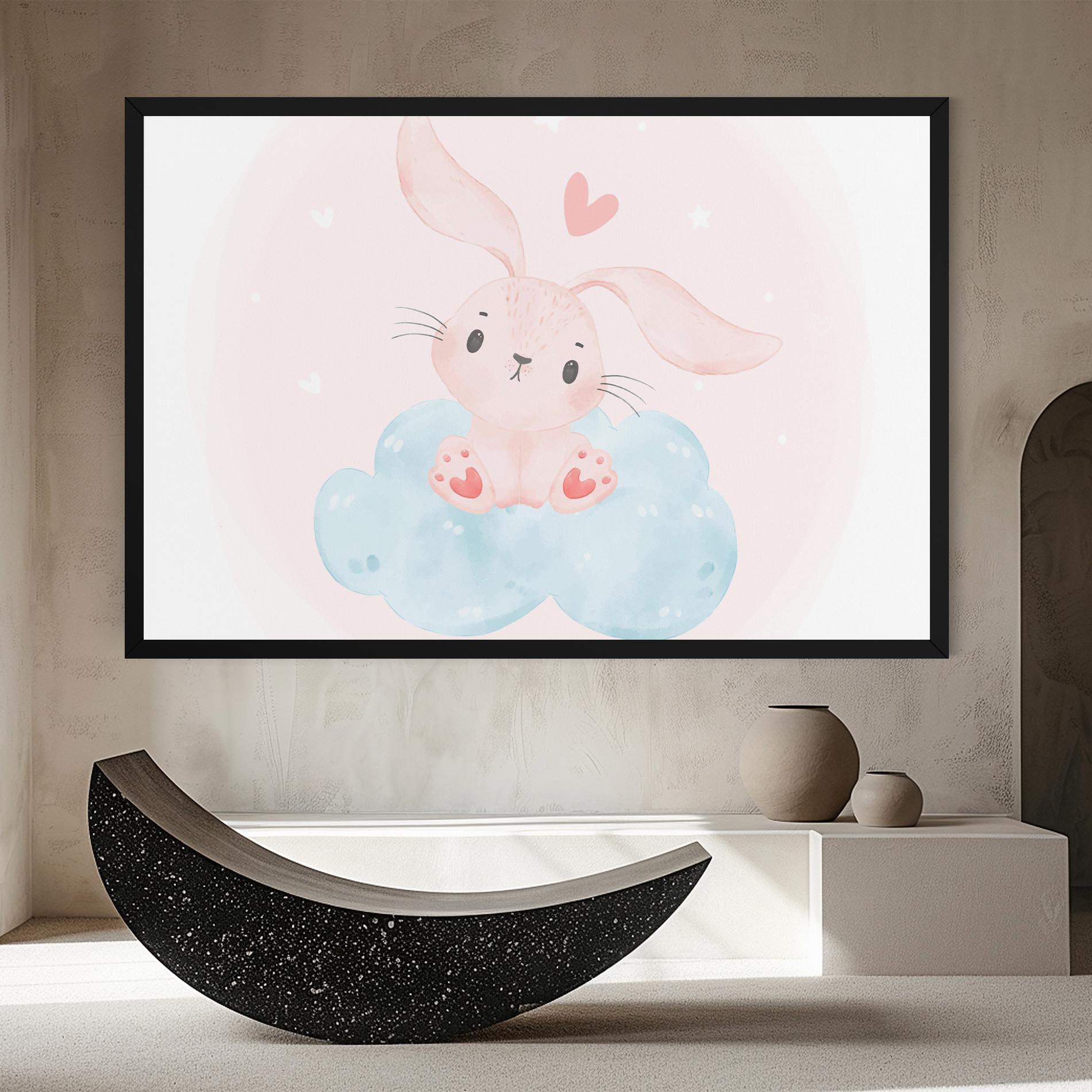 Obraz na Płótnie Cloud Pink Bunny mockup 8